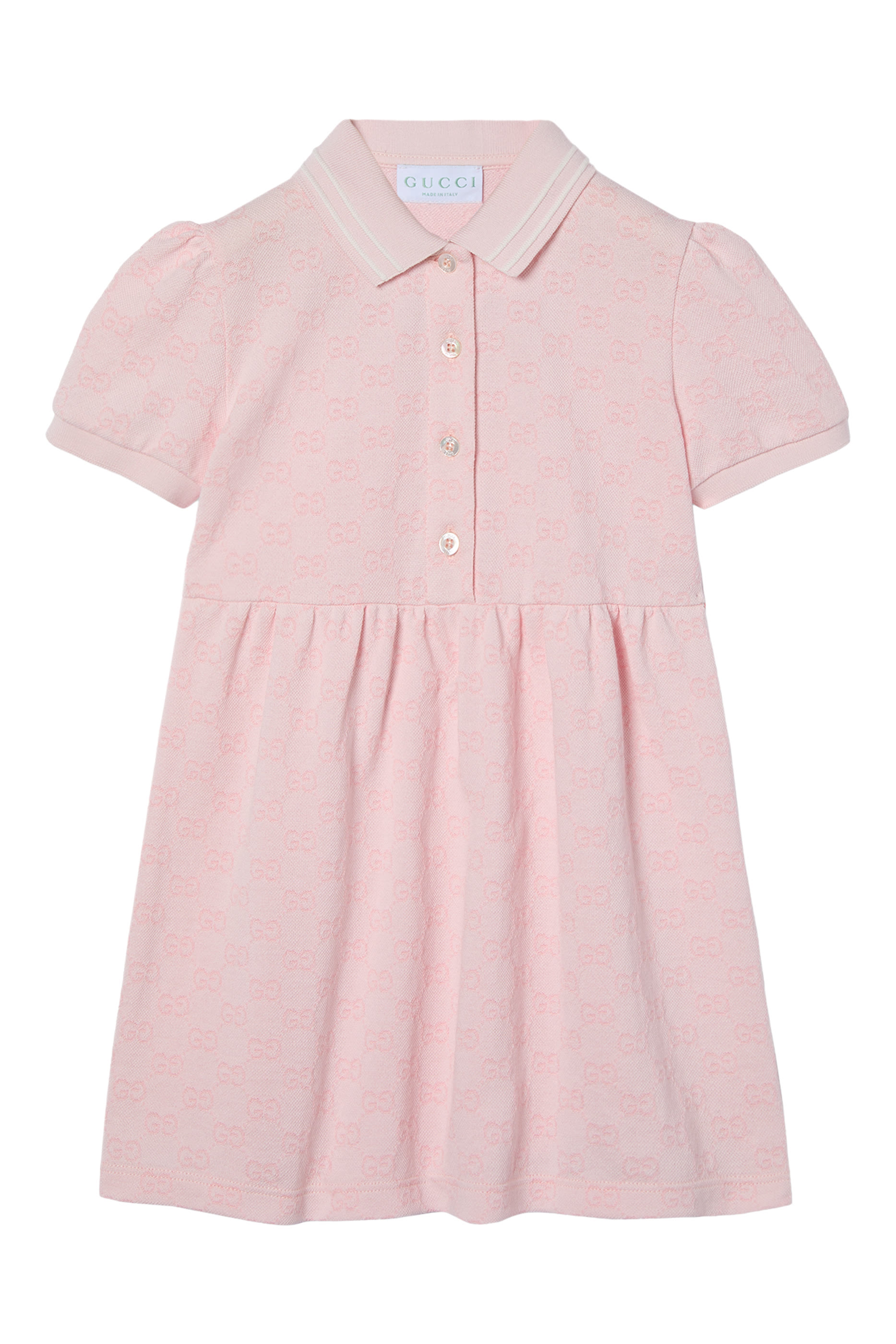 Kids Striped Polo Collar Dress