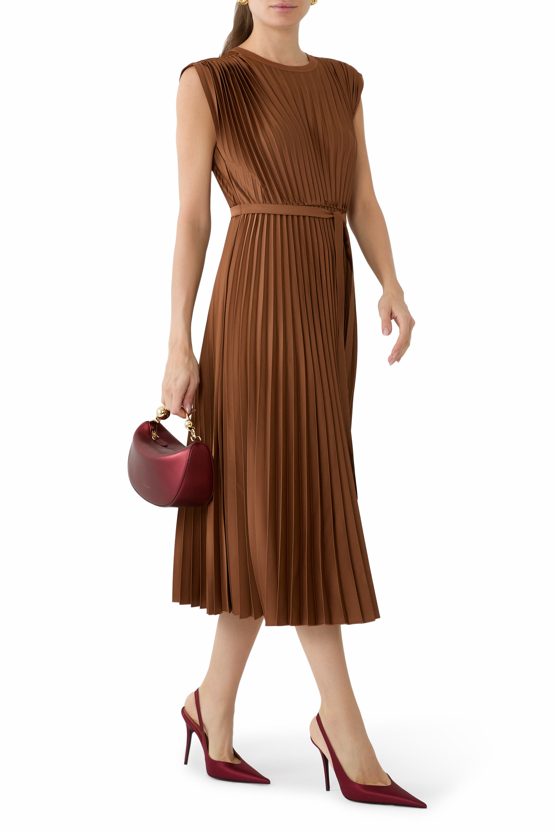  Volta Knit Weave Pliss&eacute; Dress