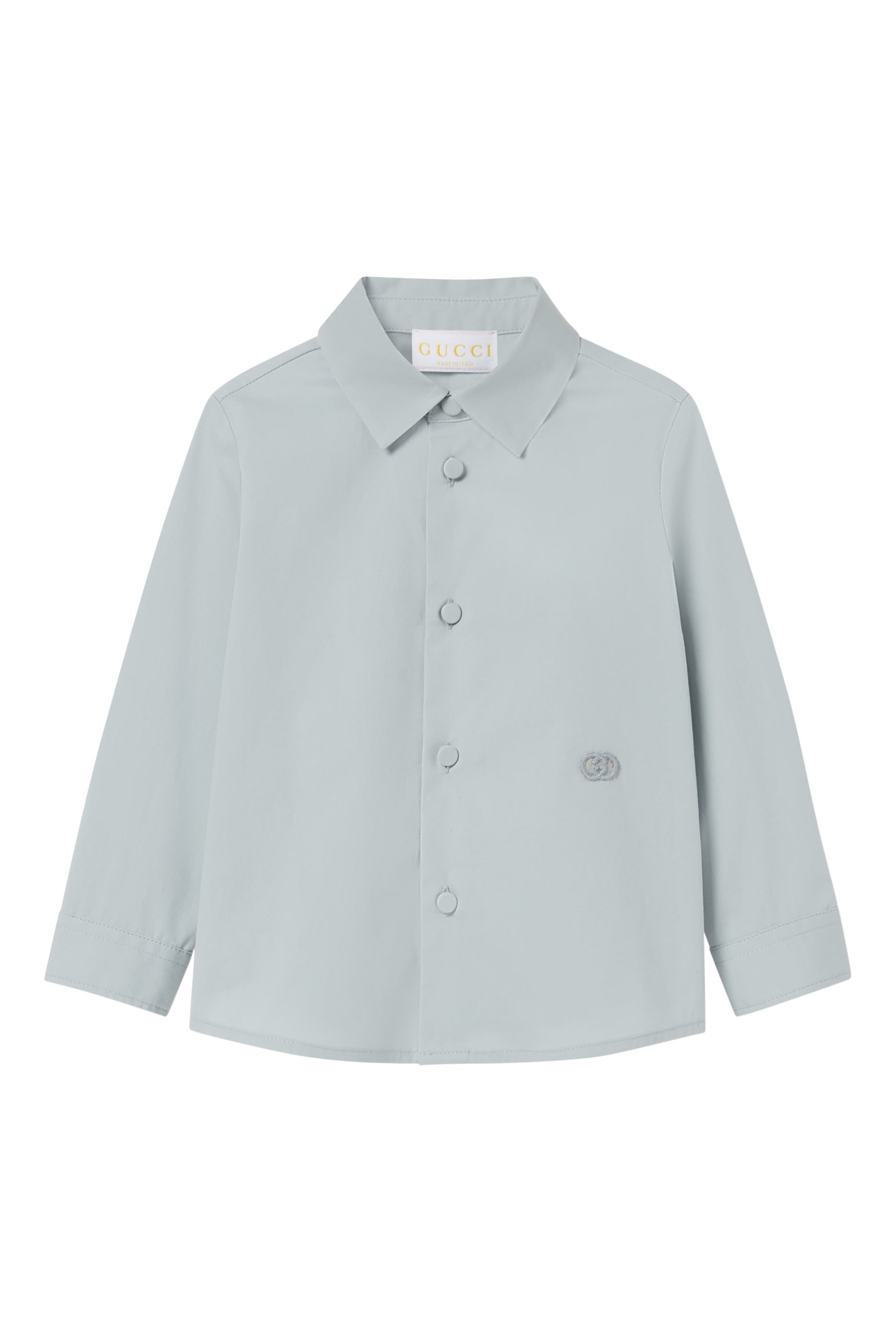 Kids Logo Cotton Poplin Shirt