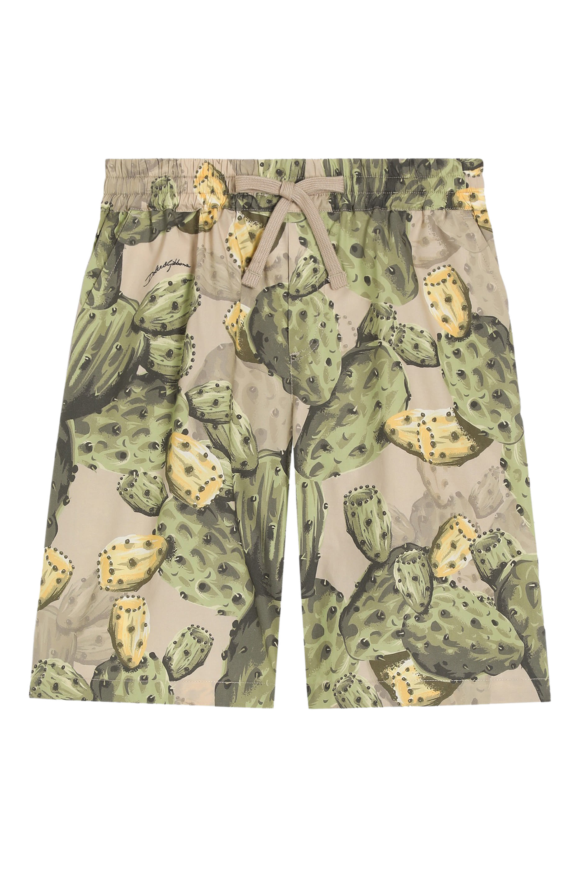 Kids Cactus-Print Poplin Bermuda Shorts