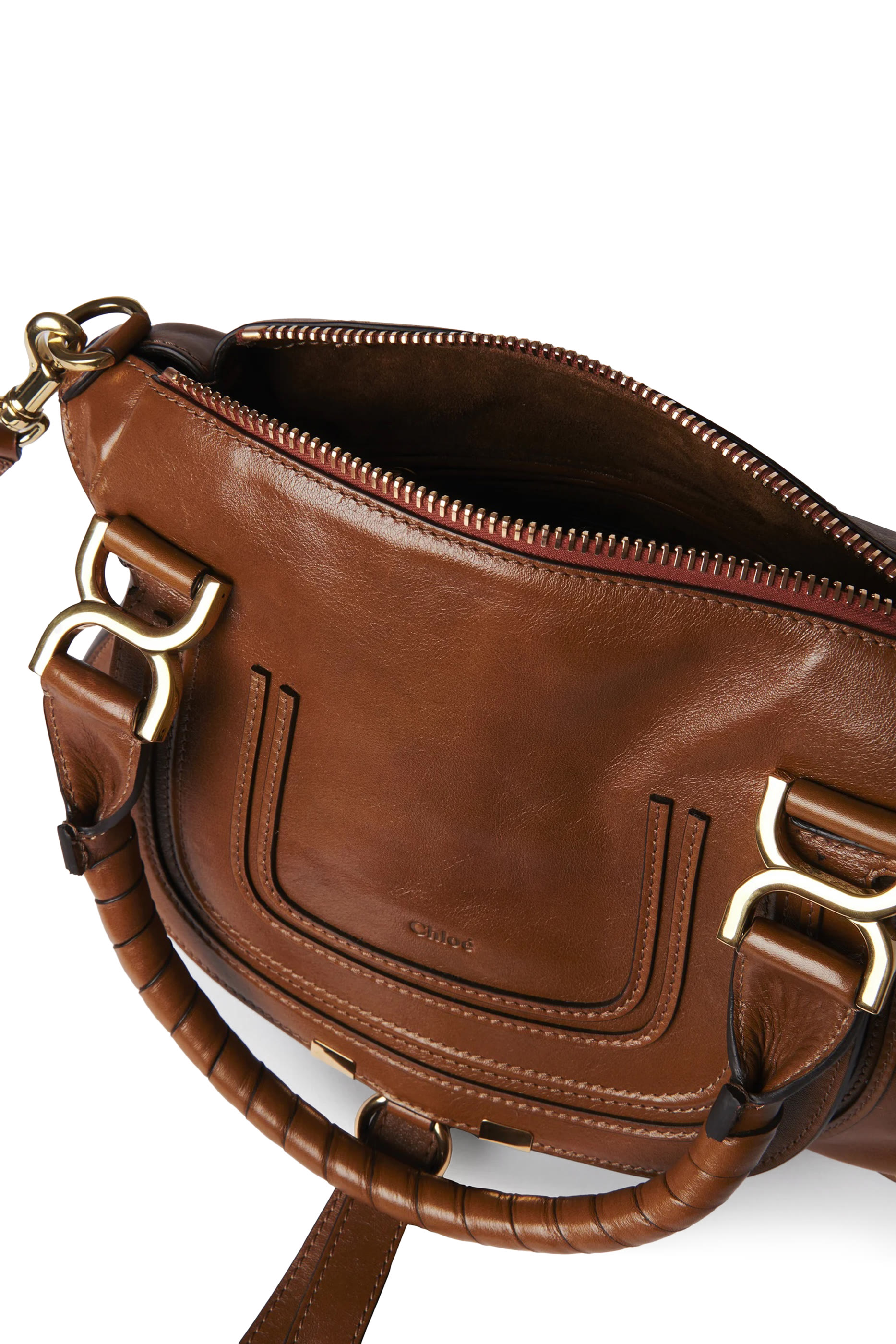 Small Marcie Shiny Leather Bag