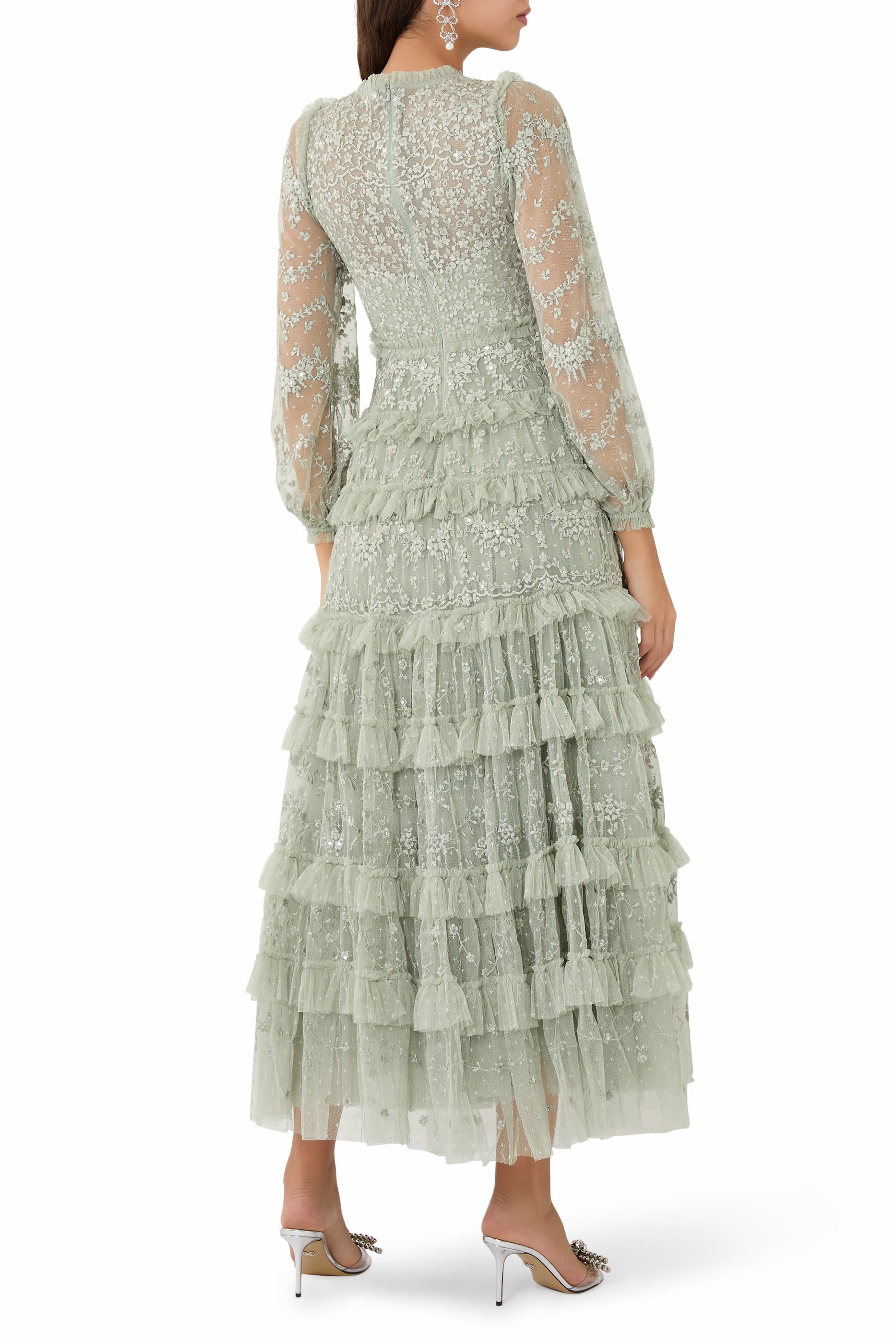  Blossom Lace Ankle Gown