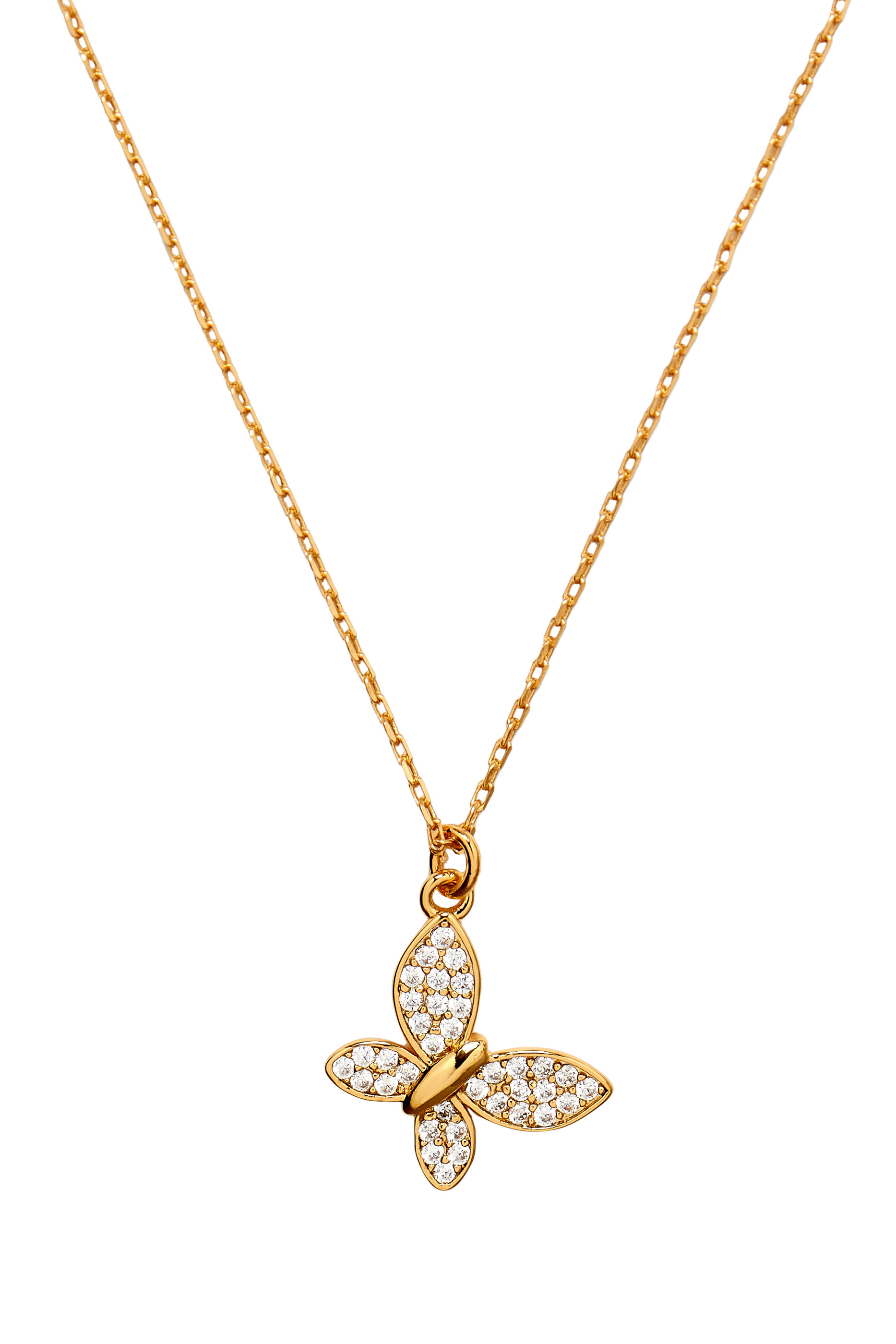 Lucky Charm Pave Butterfly Pendant