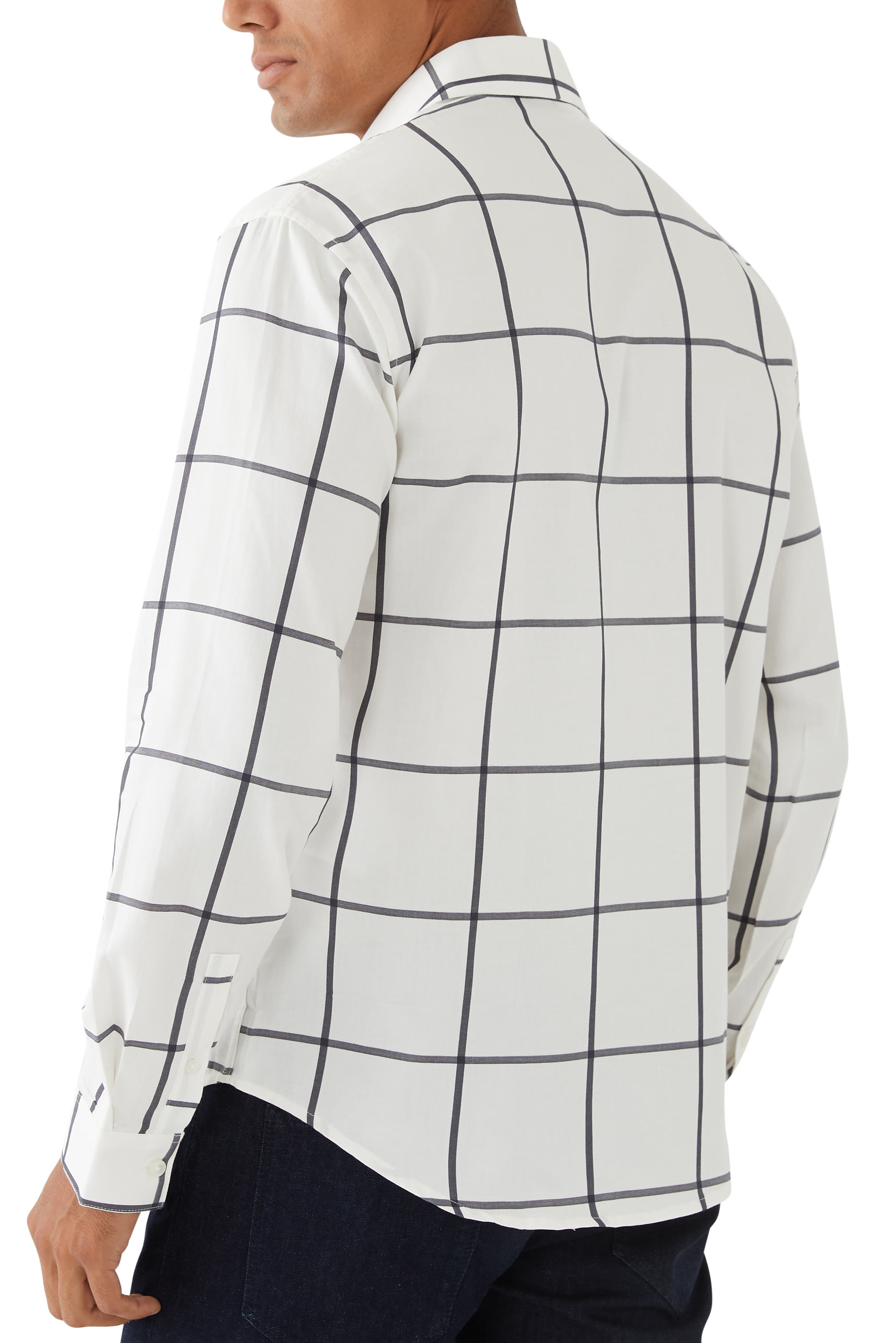 Grid Stripe Cotton Shirt