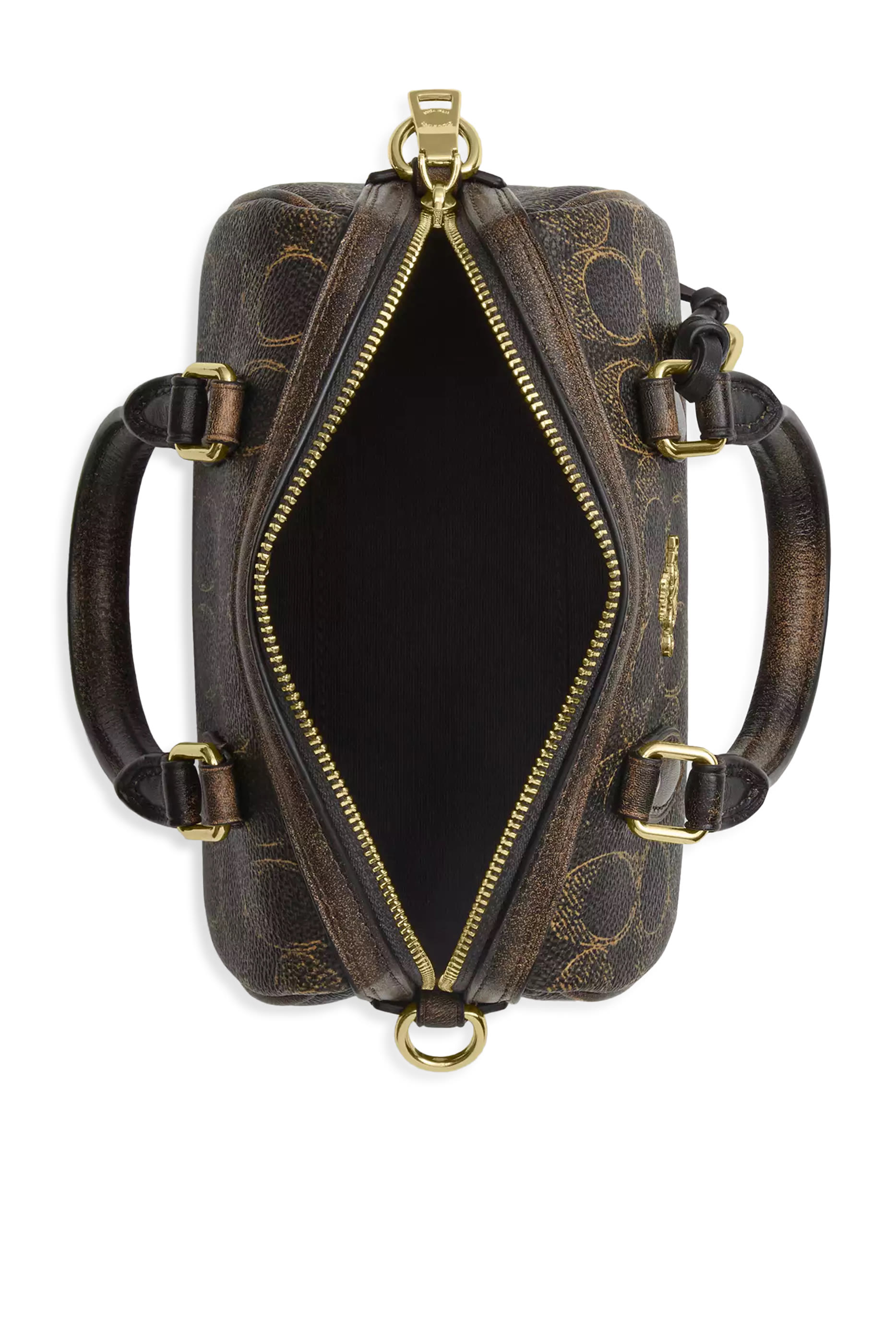 Mini Rowan Crossbody Bag in Loved Signature Canvas with Charms 