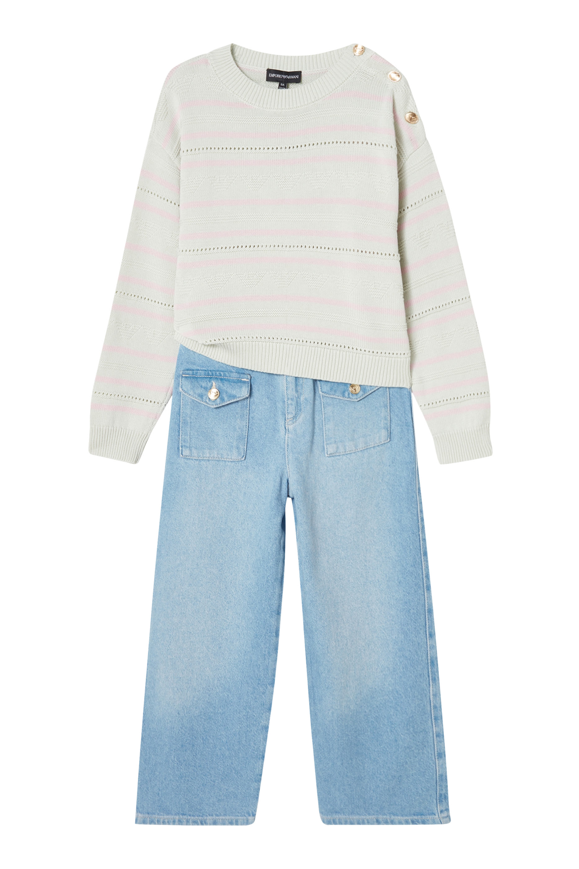 Kids Multi Horizontal Detail Sweater