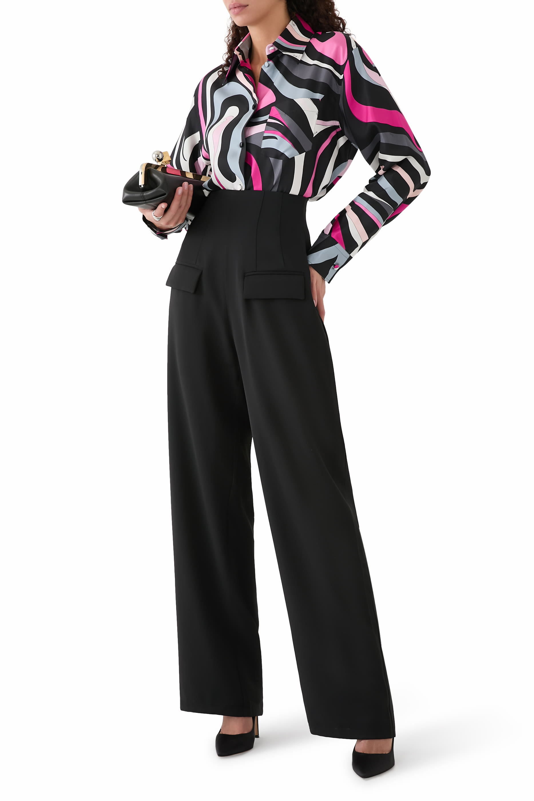 Marmo Print Silk Shirt