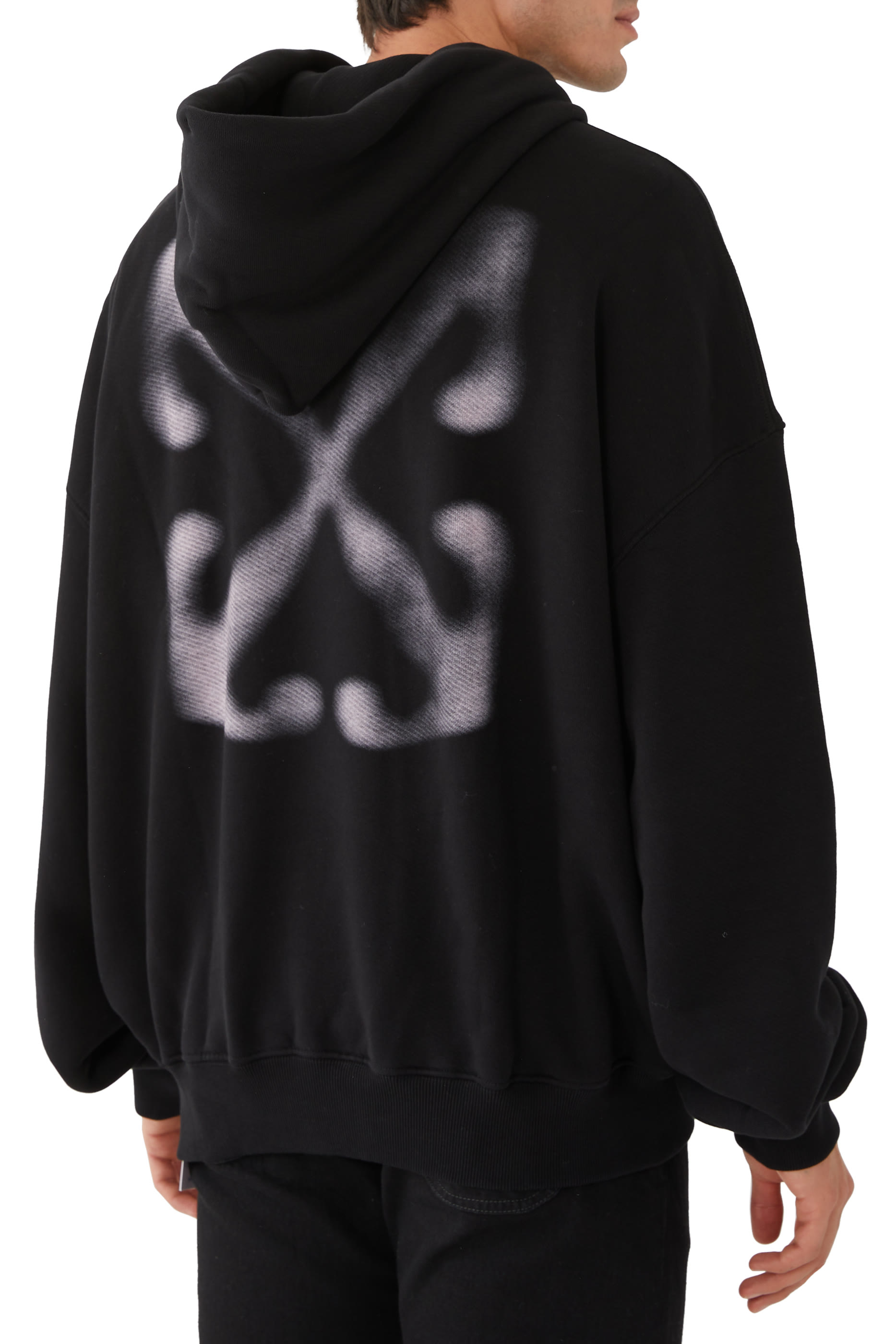 Arrow Design Logo-Embroidered Hoodie