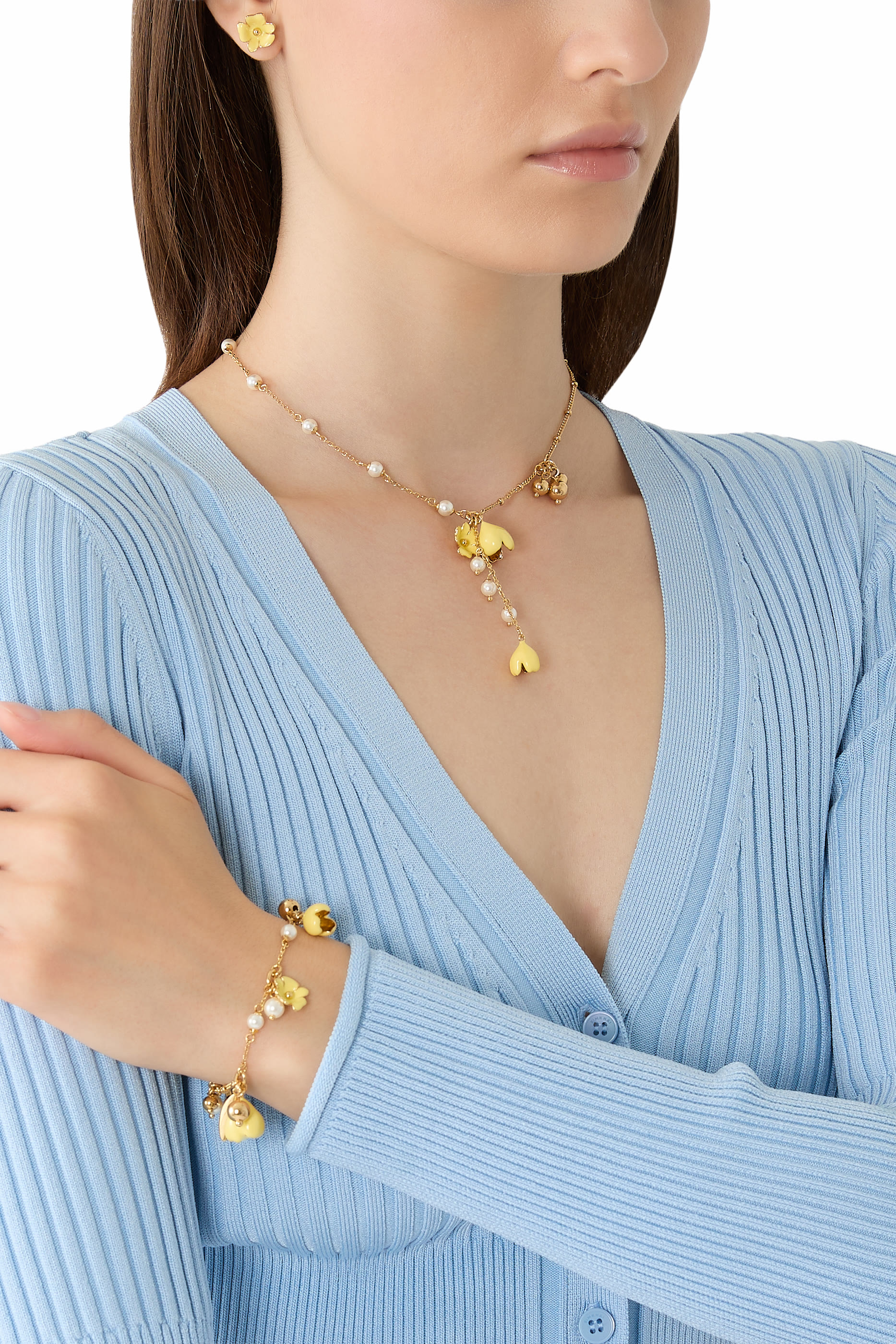 Bloom Flower Studs, Enamel & Titanium Posts