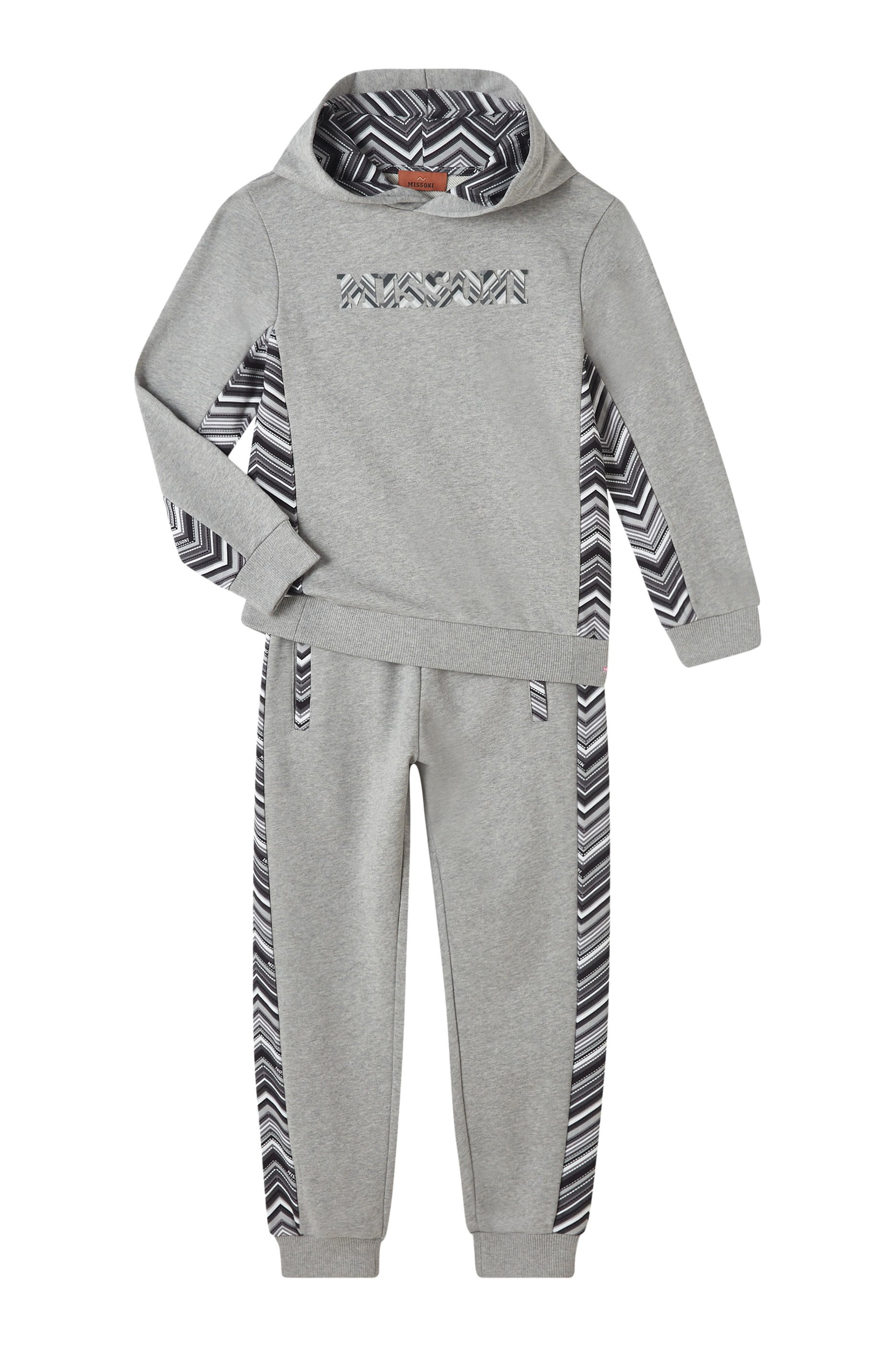 Kids Hooded Sweatshirt with Zigzag Logo