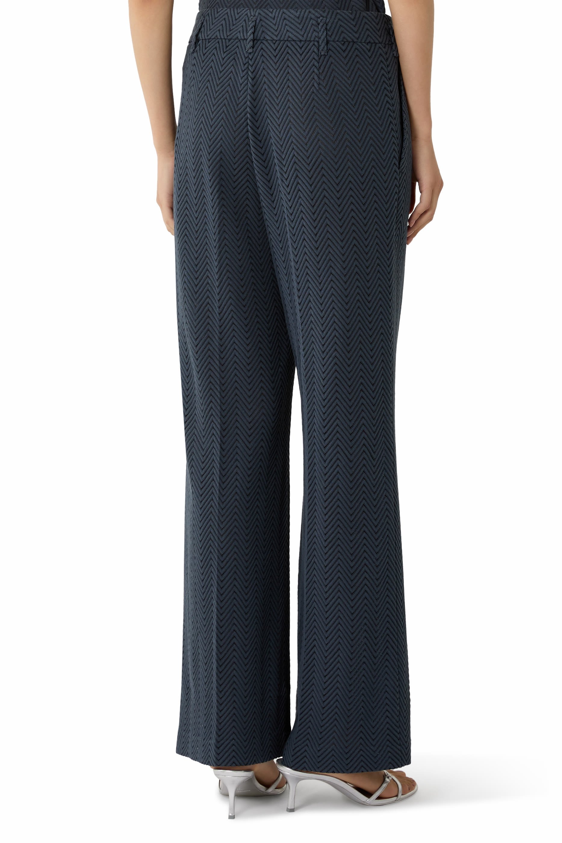 Zigzag Pattern Tailored Pants
