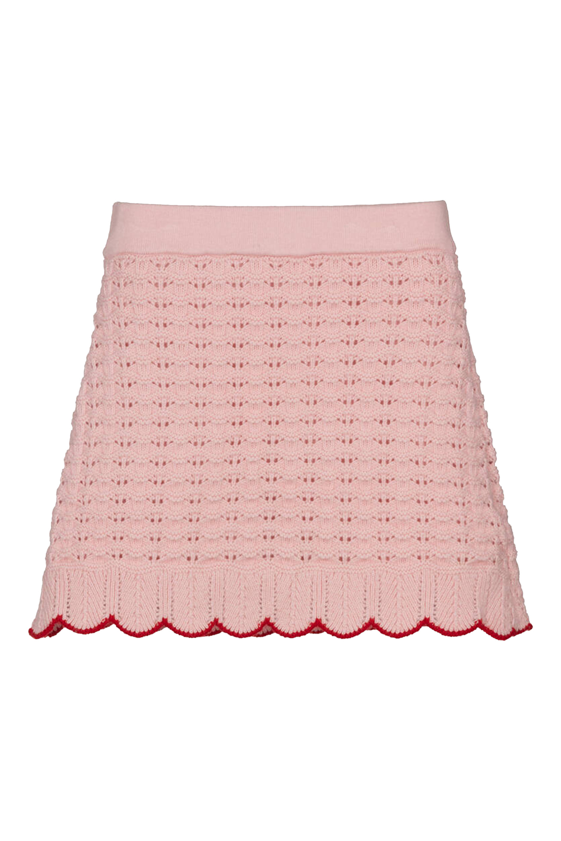 Kids Textured Knit Heart Detail Skirt