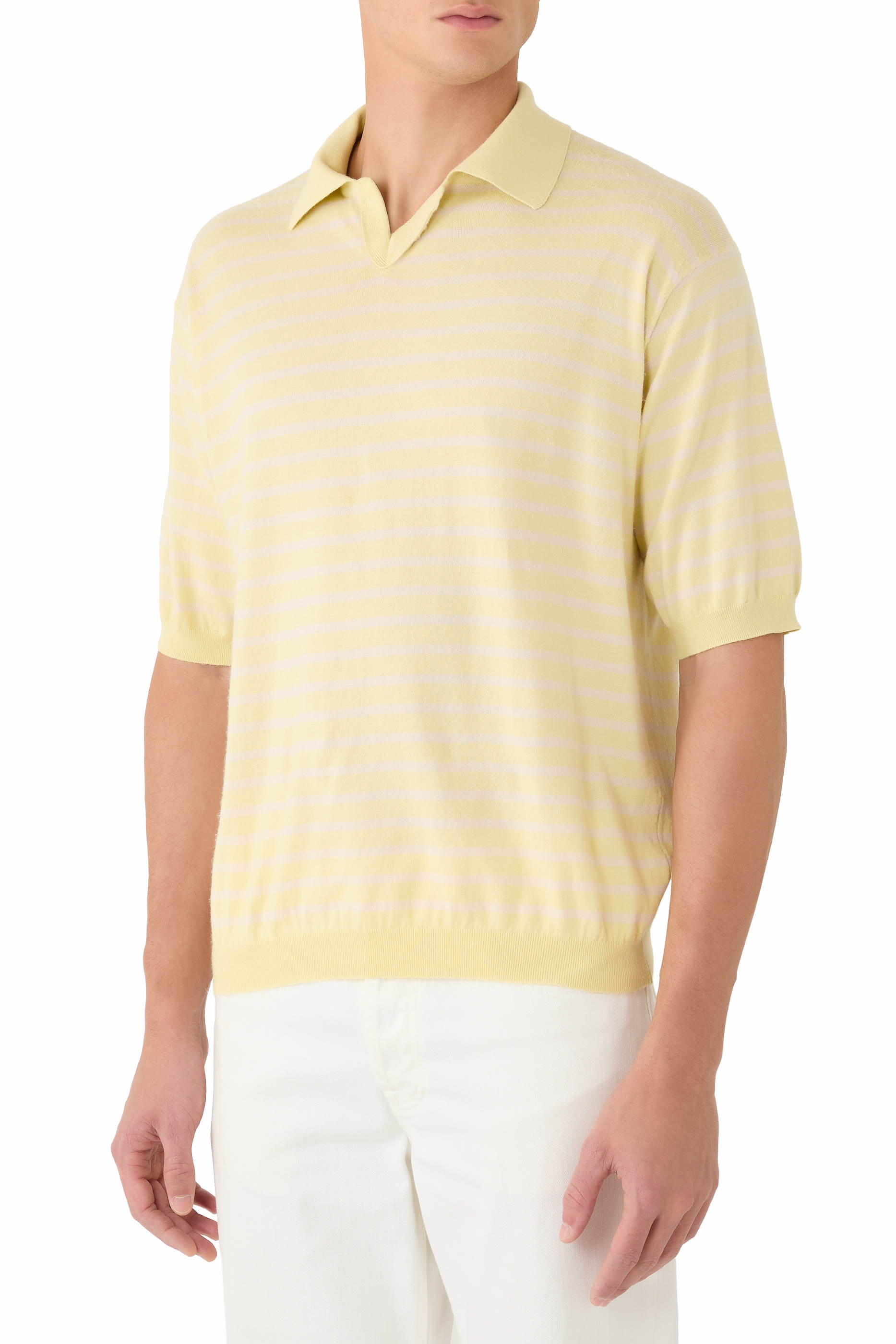 High Gauge Cotton Knit Skipper Polo