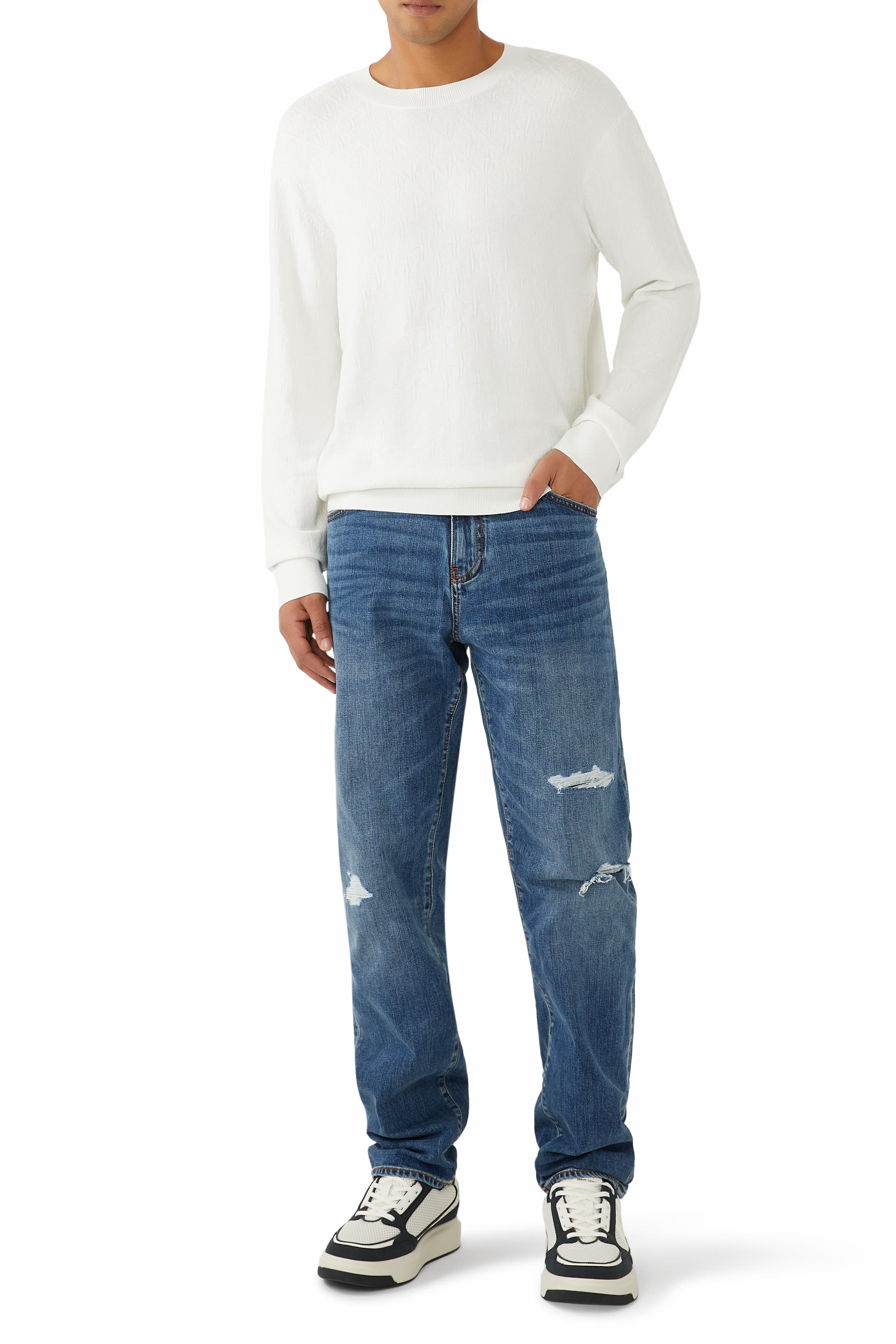 ASV Tone-On-Tone Logo Crewneck Sweater