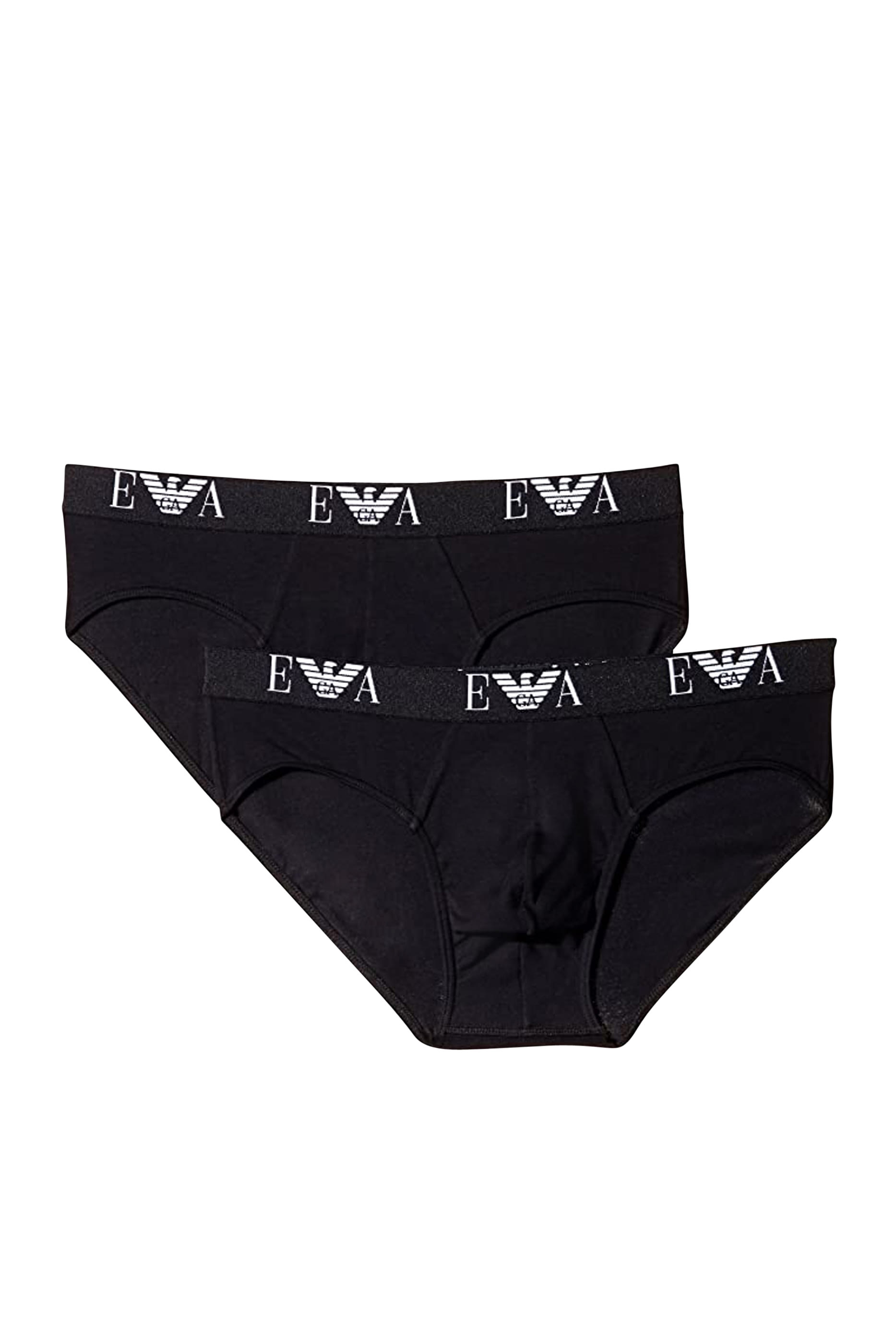 Cotton Stretch EA Logo Briefs, Pack of Two
