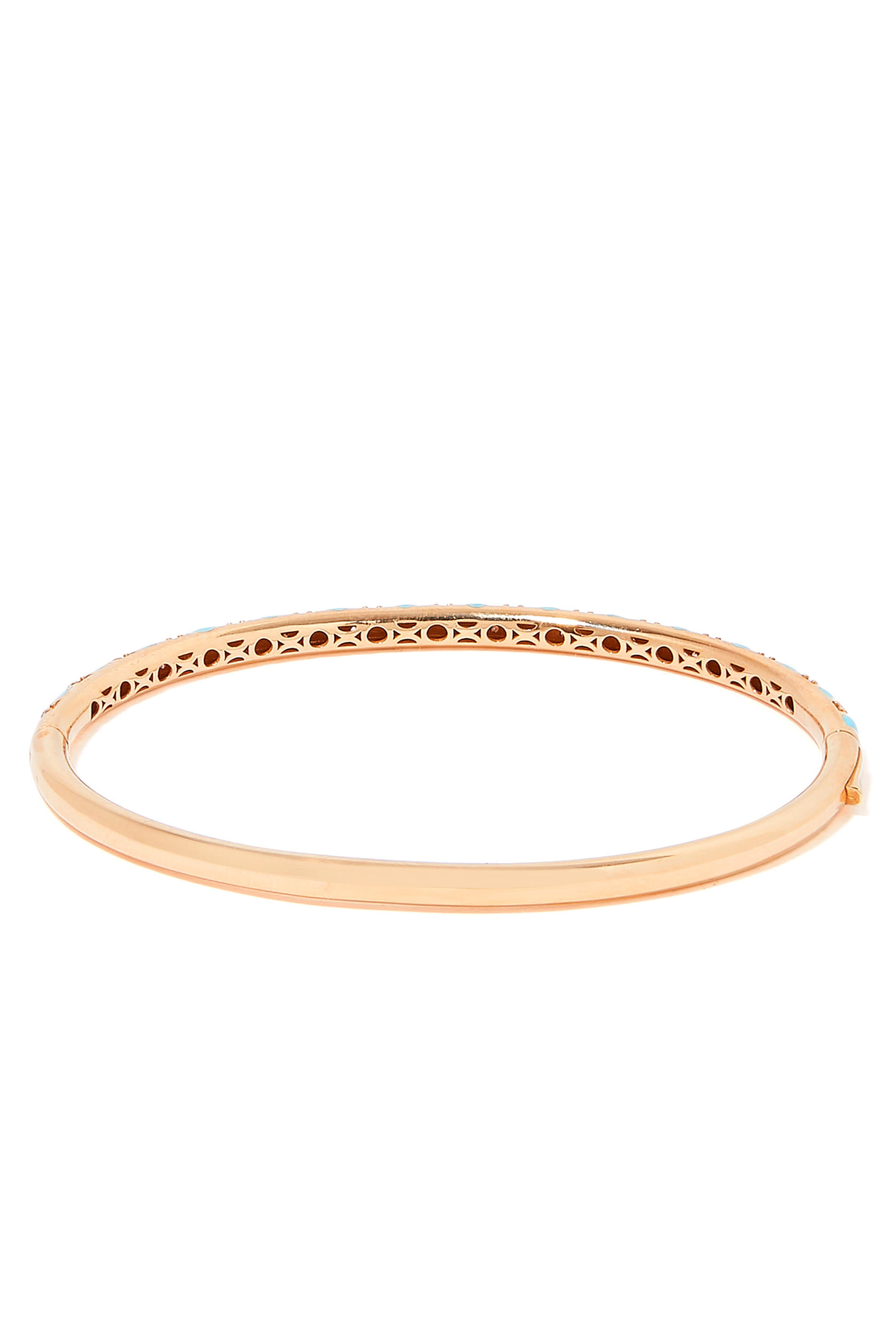 Tornado Bracelet, 18k Rose Gold with Enamel & Diamonds