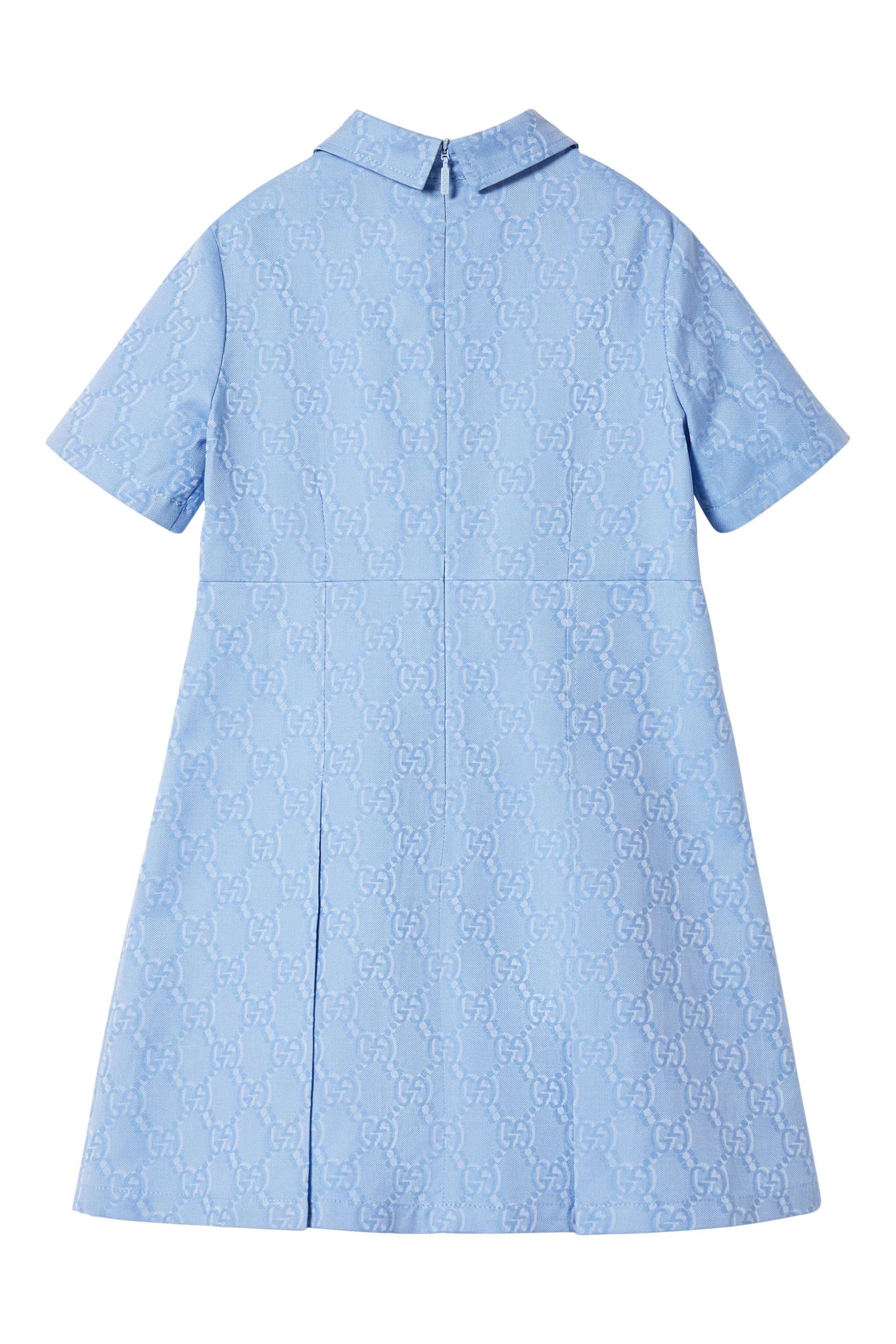 Kids Cotton Dress with GG Shadow