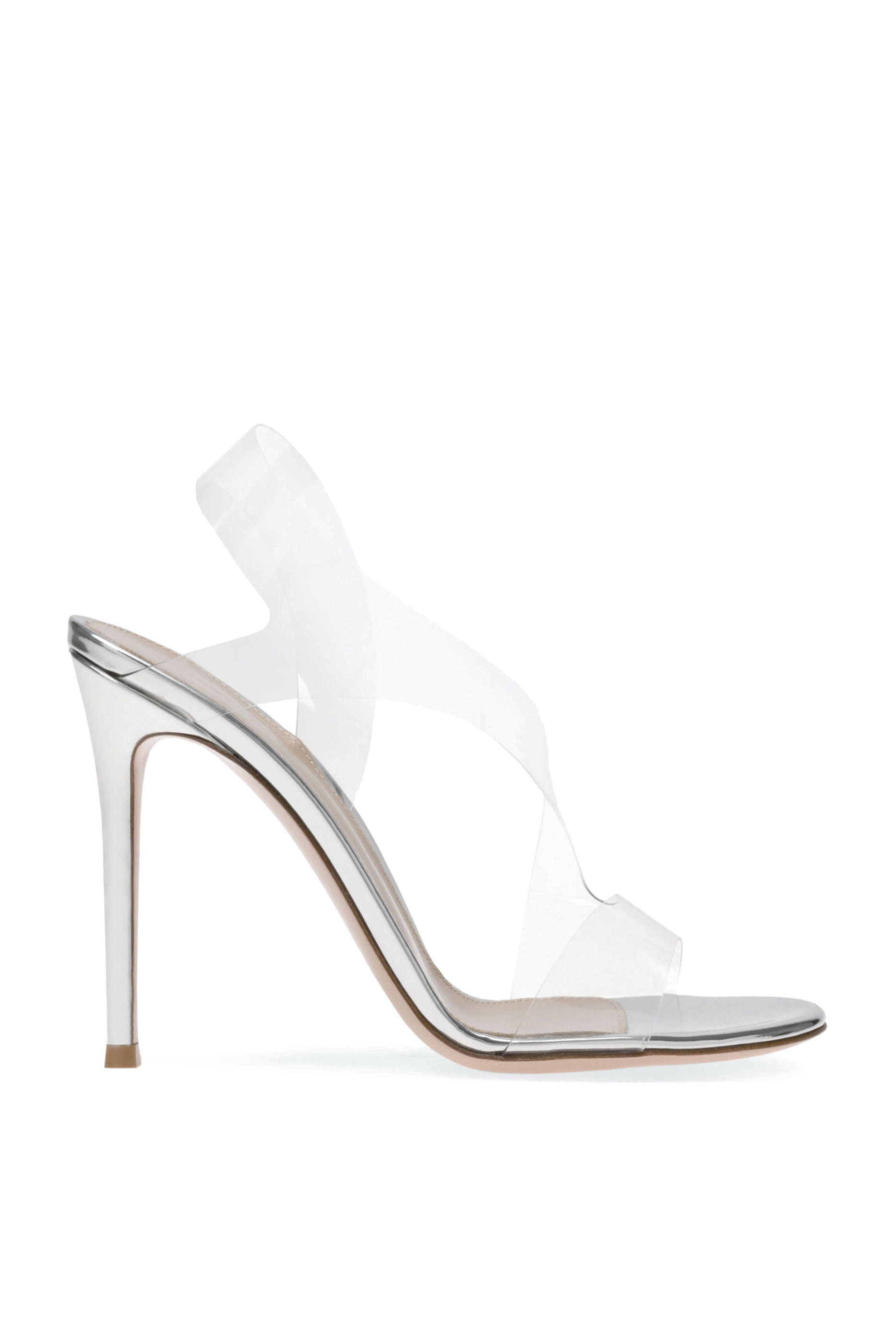 Metropolis 105 Plexi & Metallic Leather Sandals