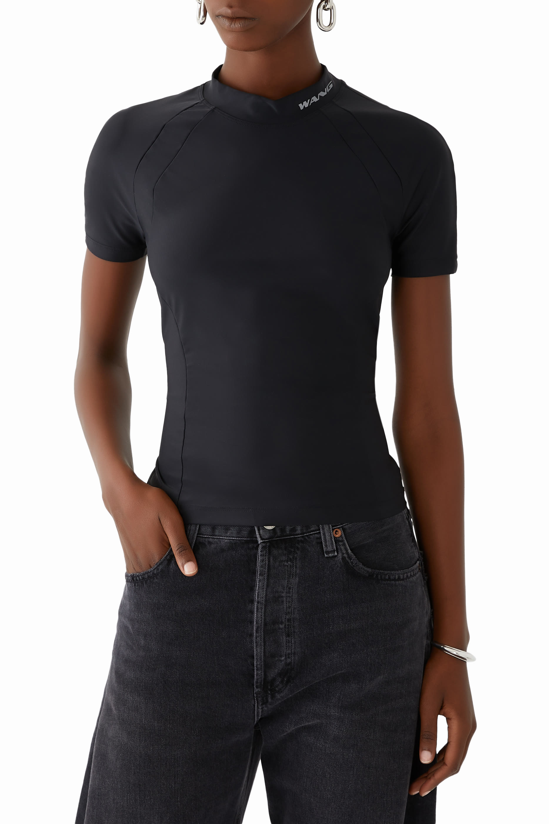  Logo-Detailed Rash Guard Top 