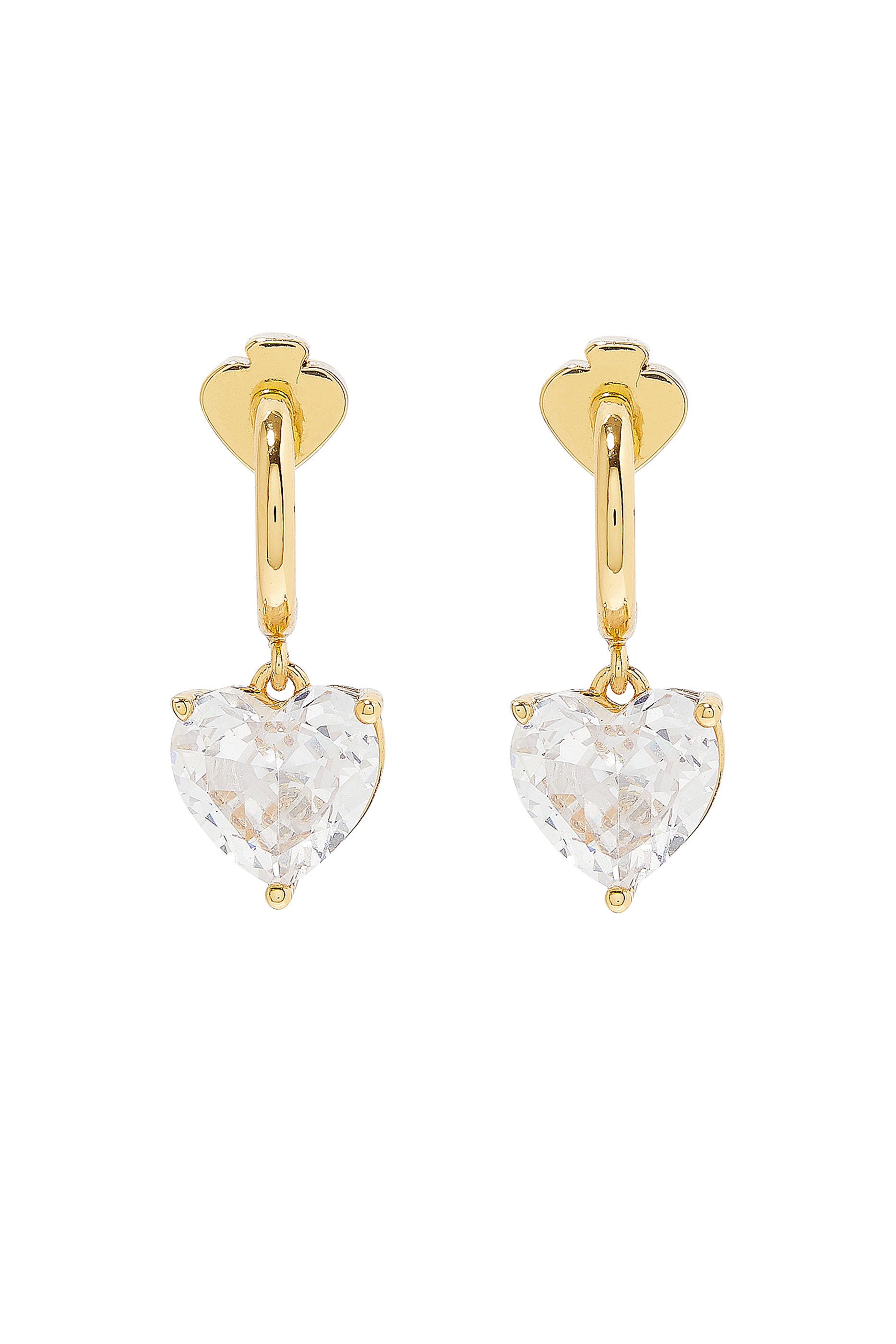 My Love Heart Huggies, Plated Metal & Cubic Zirconia