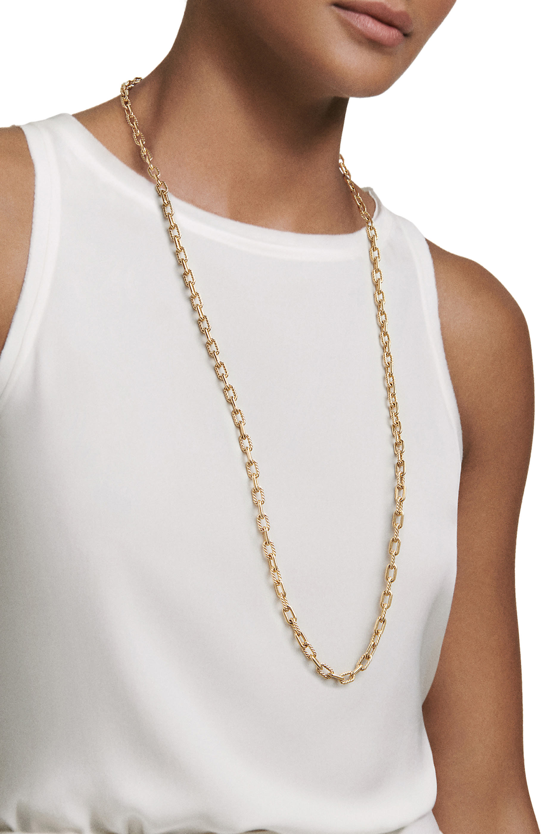 Madison 36in Chain Necklace, 18k Gold