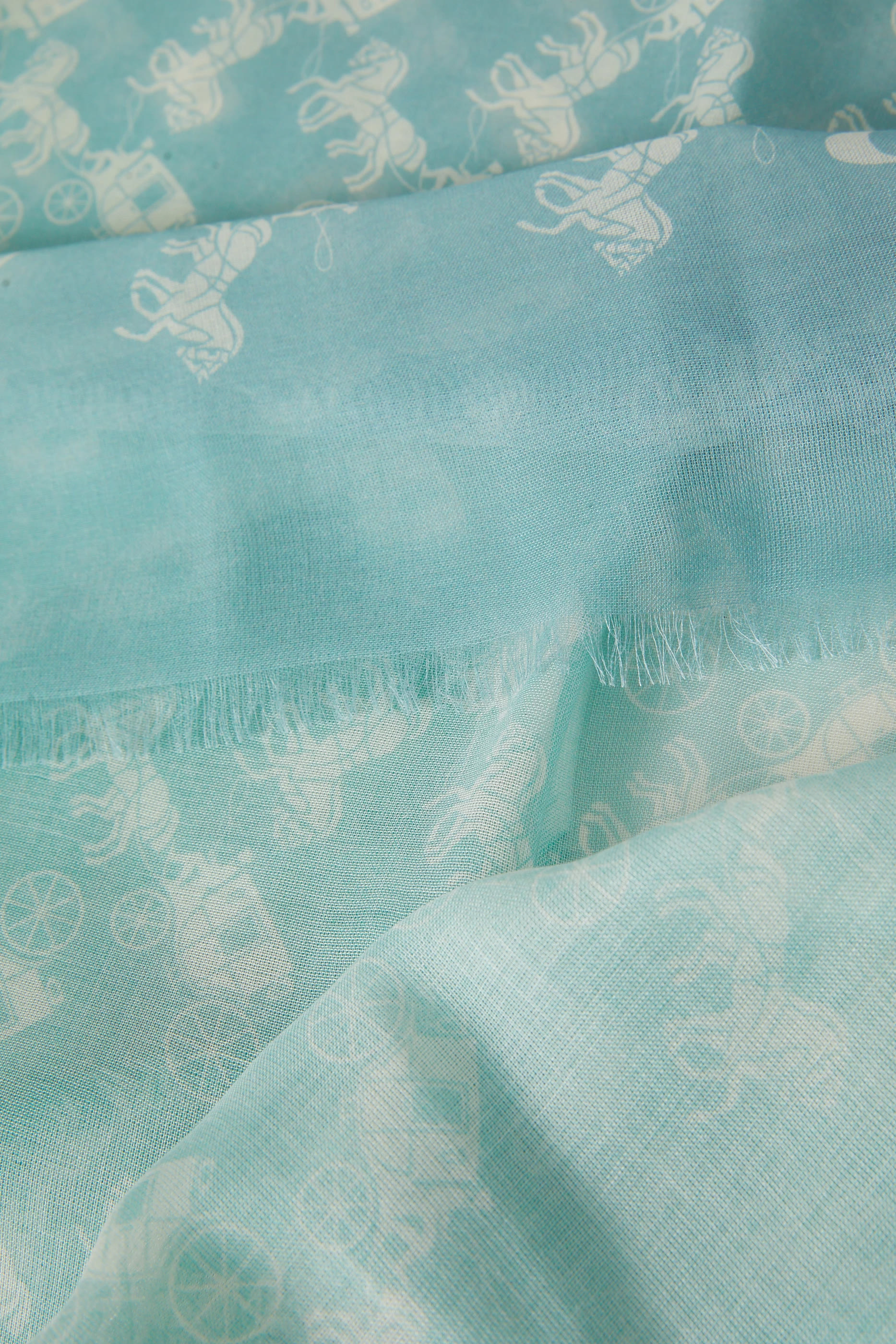 Horse and Carriage Wool-Blend Scarf