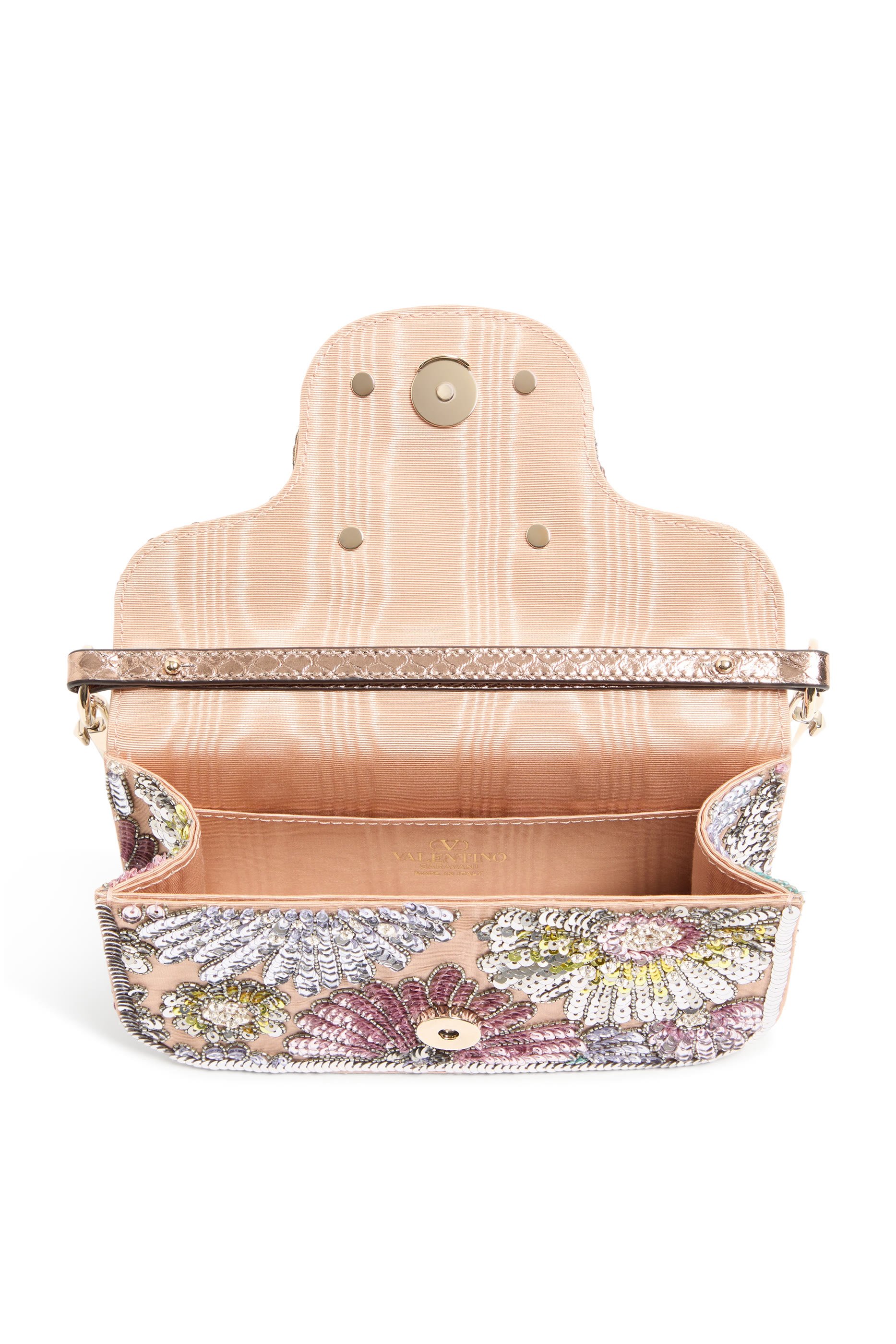 Loc&ograve; Embellished Moir&eacute; Small Shoulder Bag