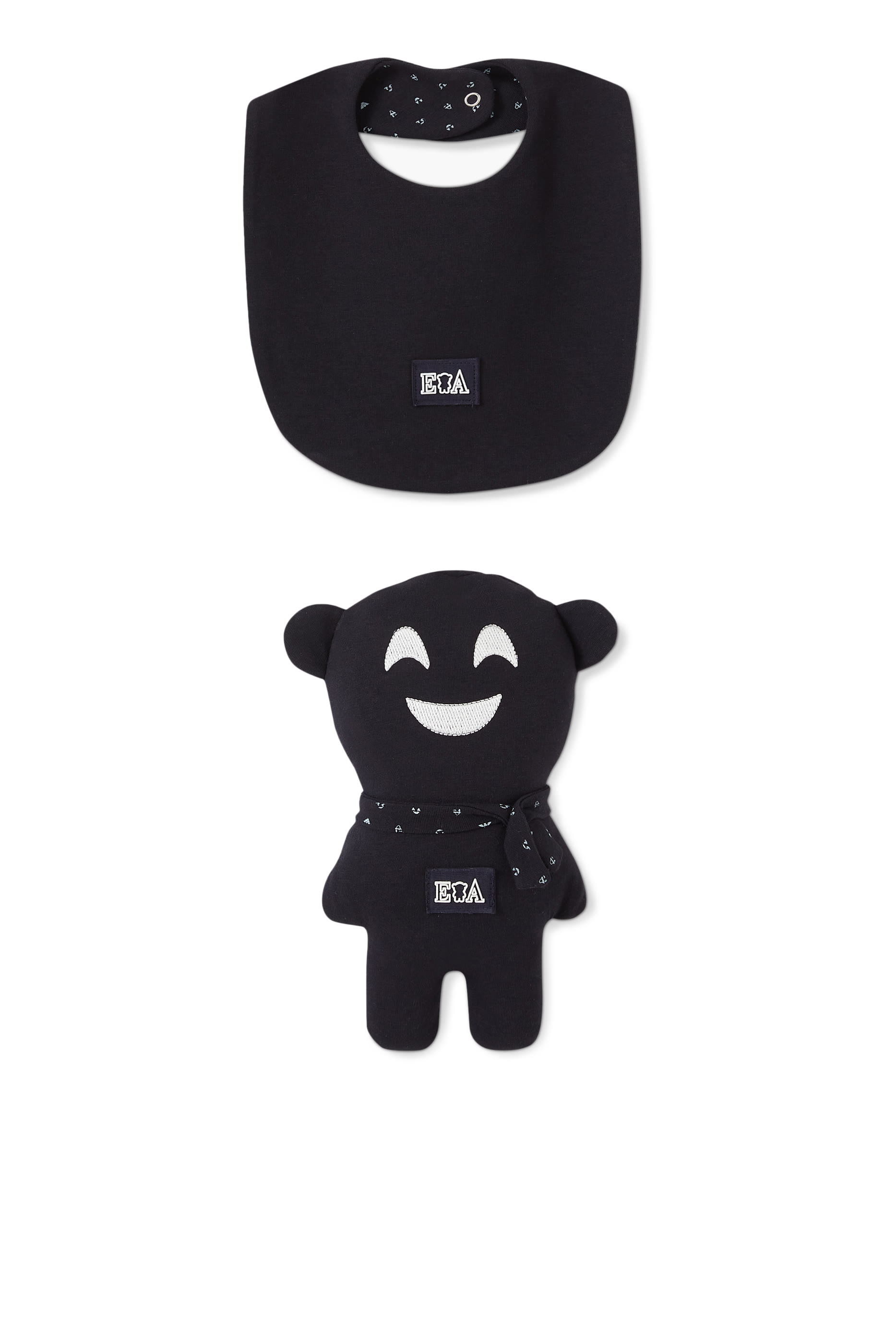 Kids Logo Patch Cotton Bib Set