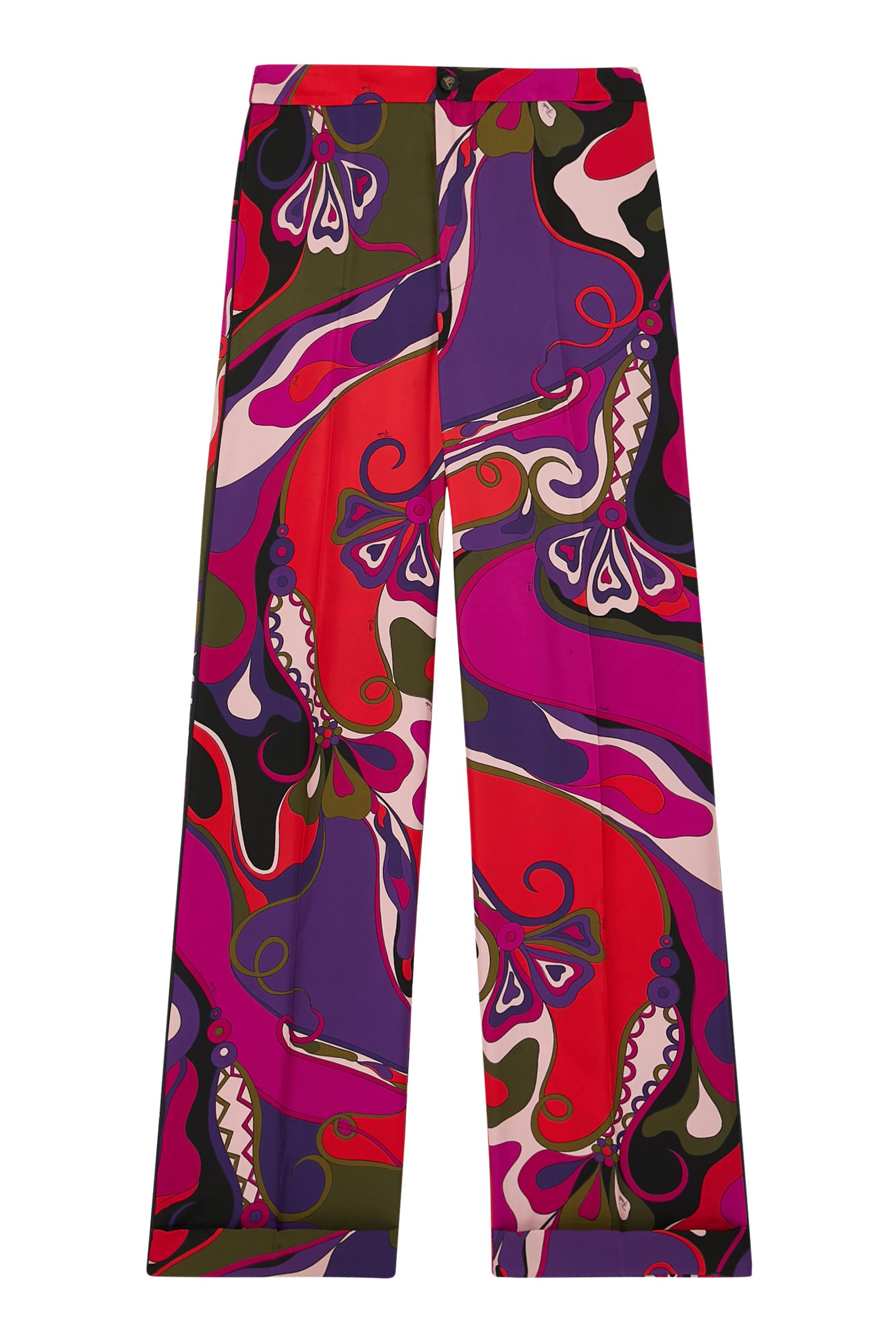 Orchidee Print Silk Pajama Trousers
