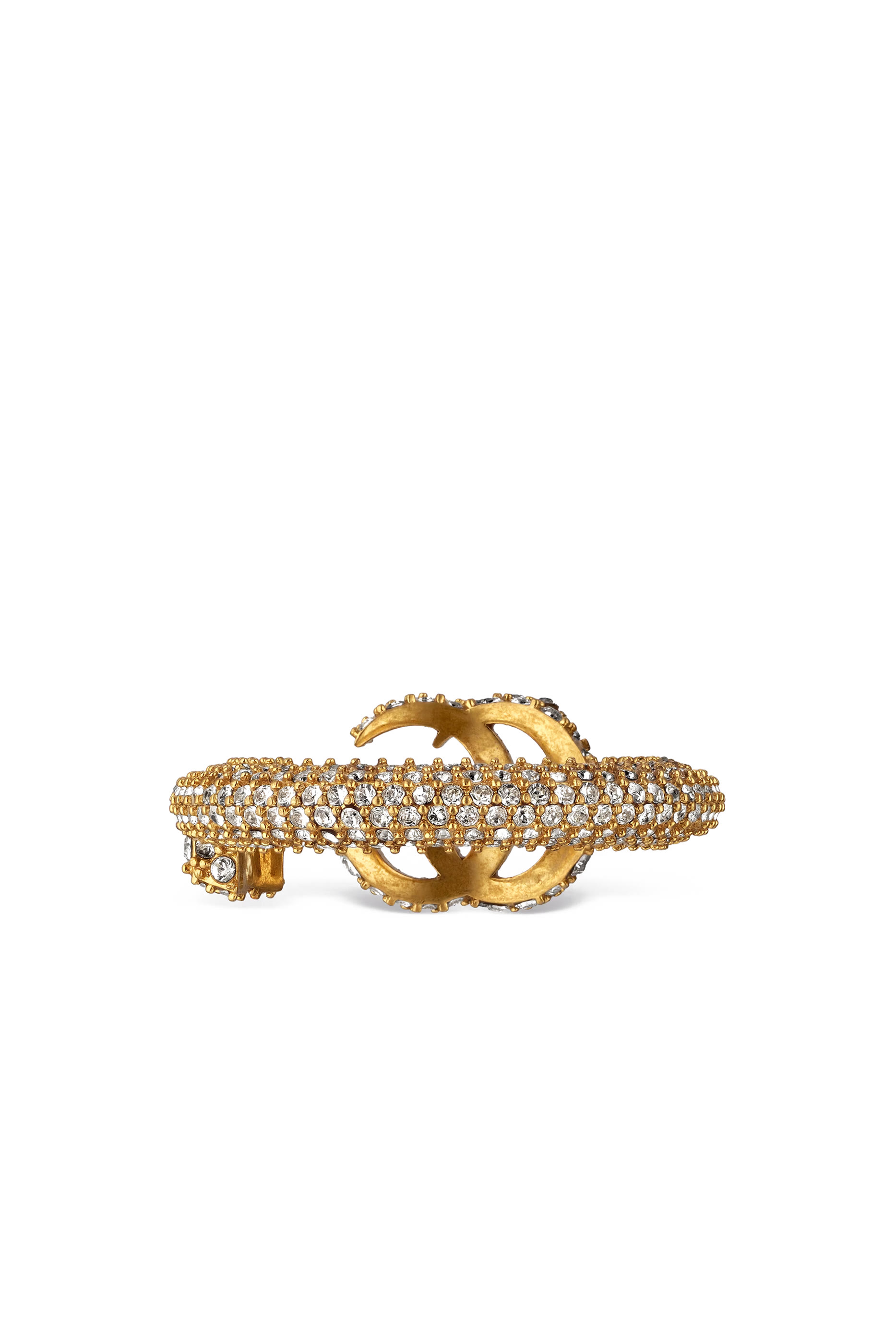 Double G Key Ring with Crystals