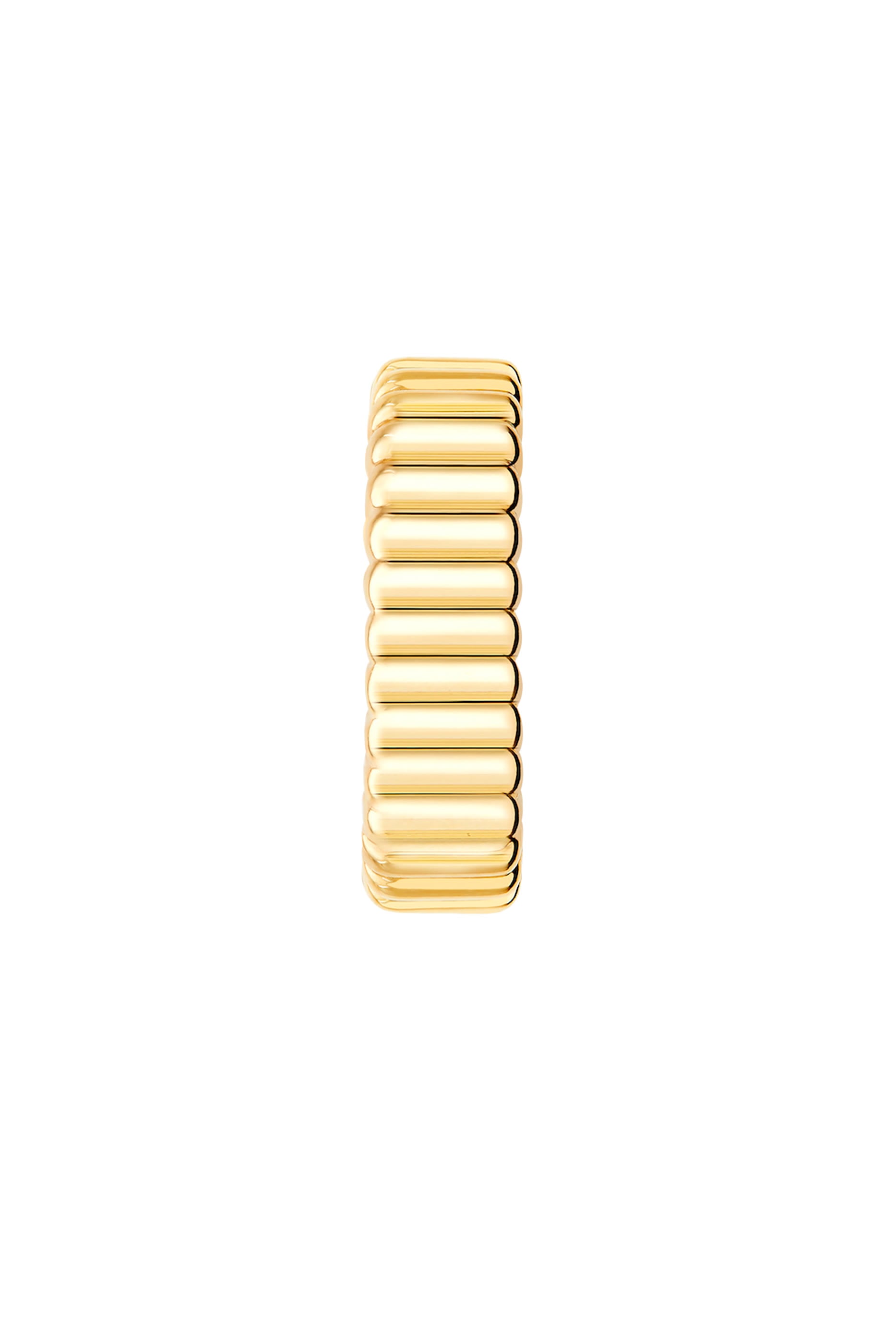 Quatre Grosgrain Clip Earring, 18k Yellow Gold