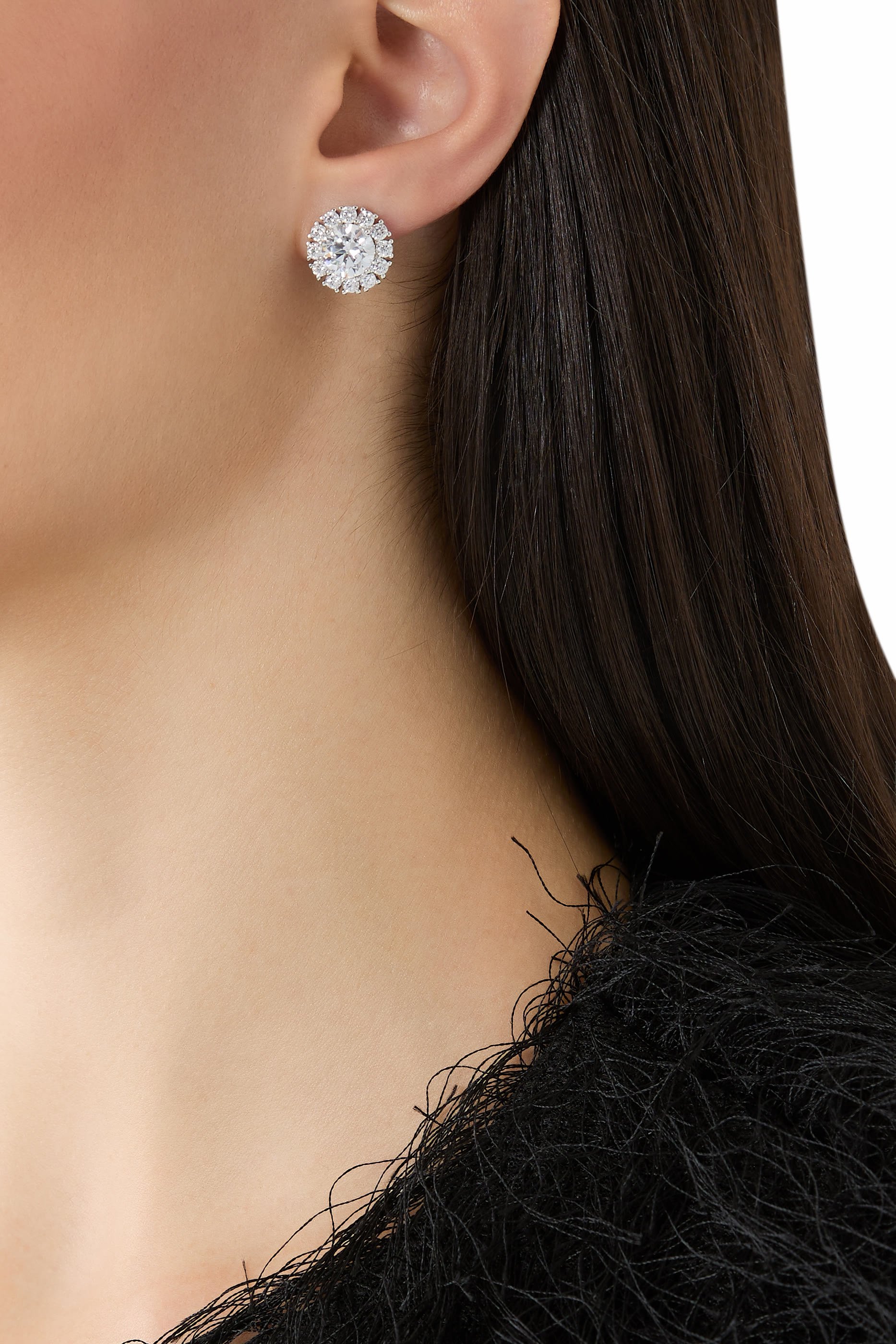 Grace Studs, 925 Sterling Silver & Cubic Zirconia