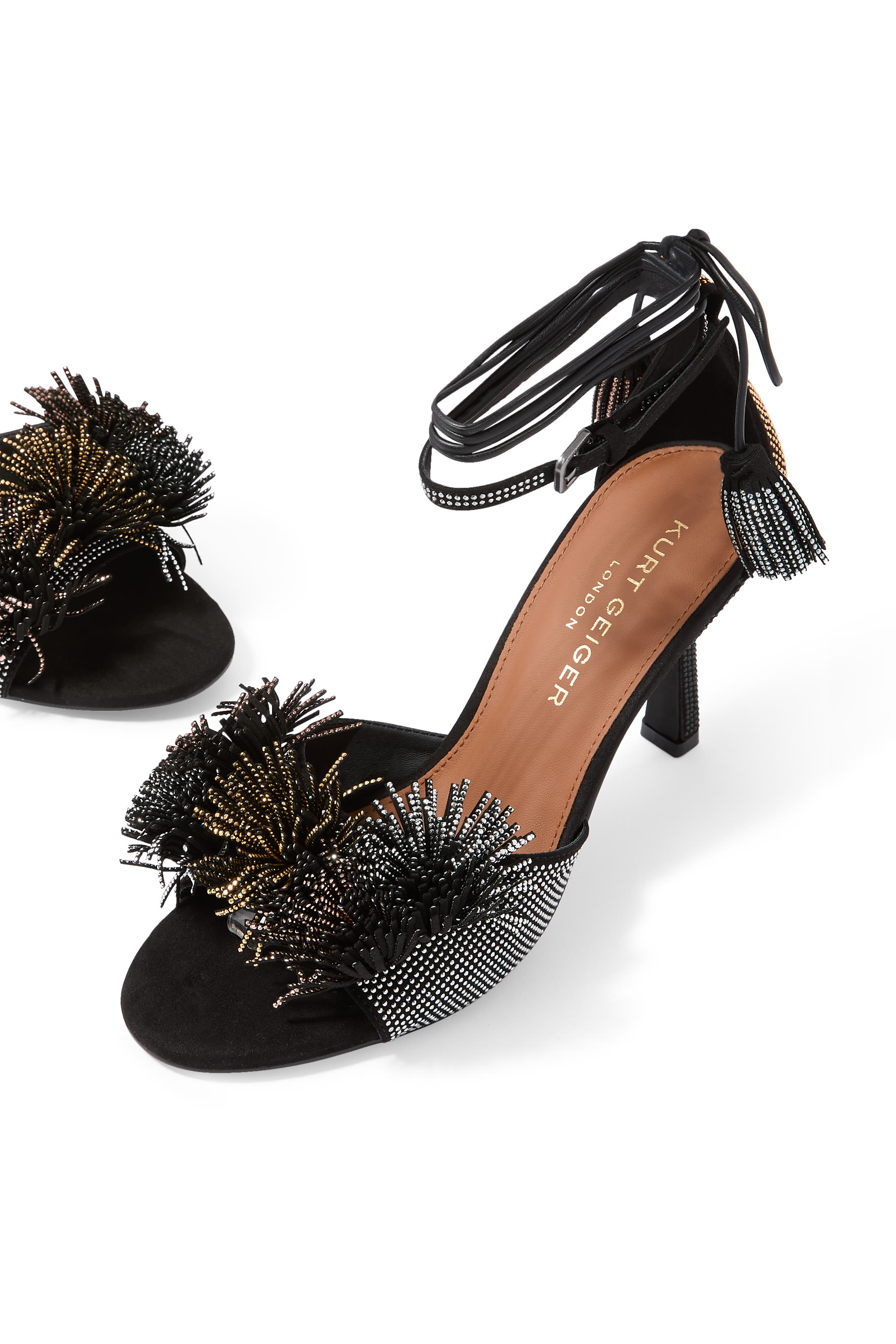 Pom Pom 70 Ankle Tie Sandals