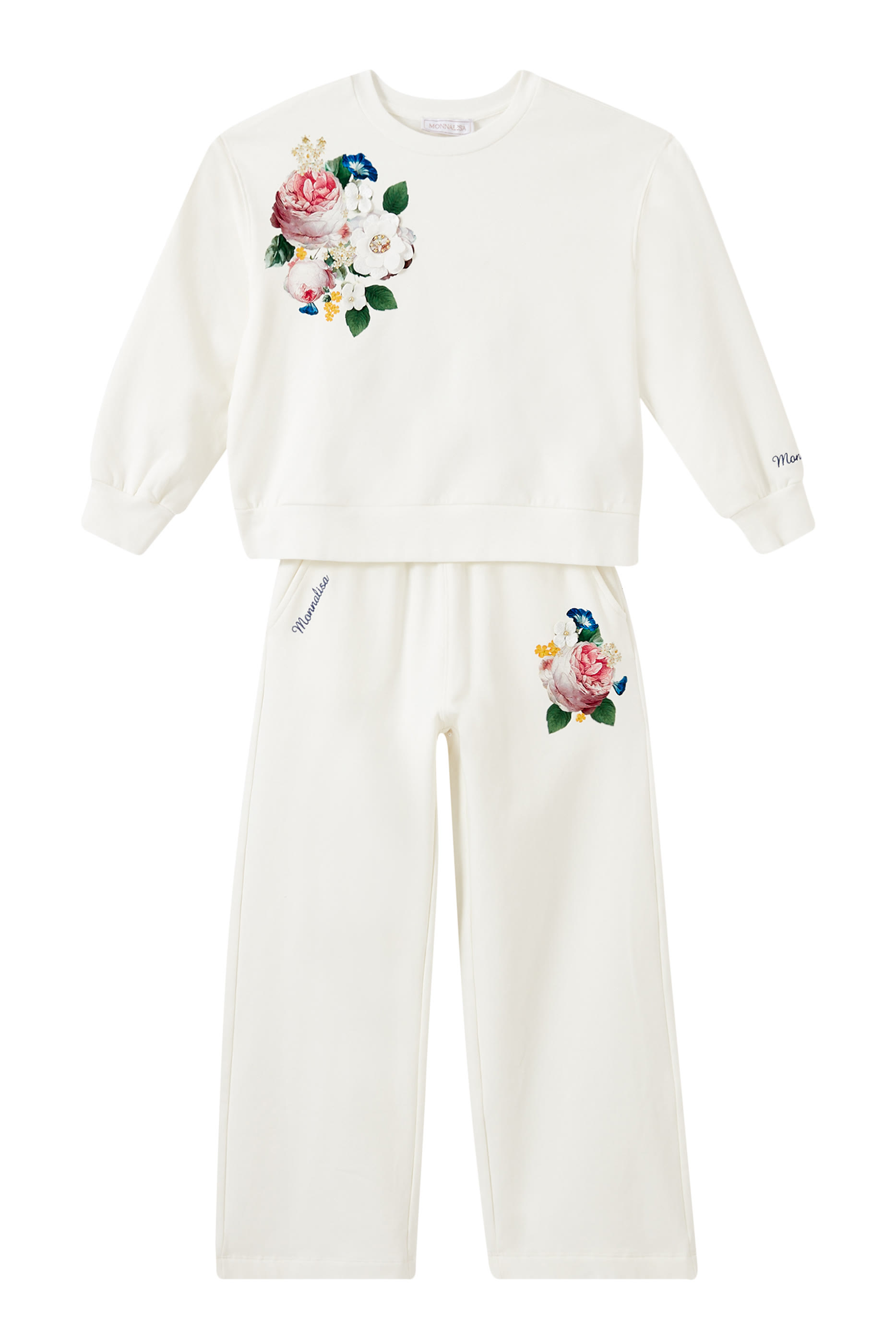 Kids Printed Cotton Sweatshirt and Sweatpants Set