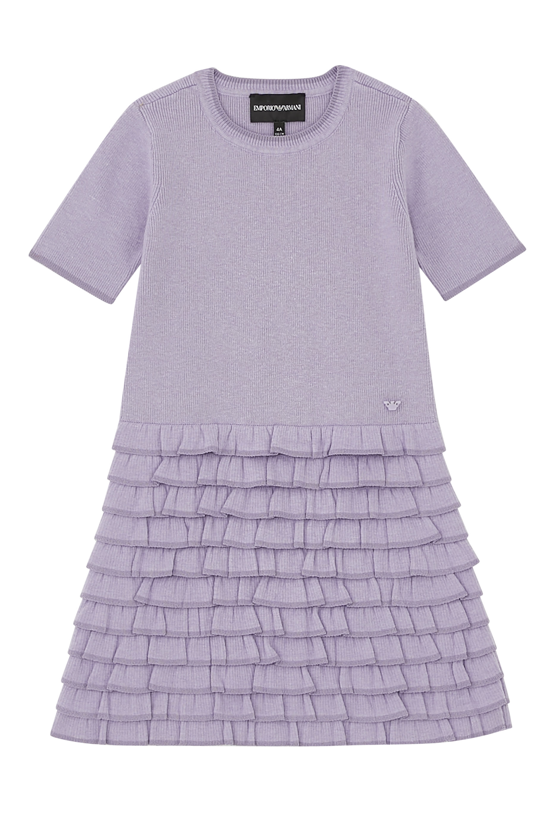 Kids Knit Dress with Flounces and Ruffles