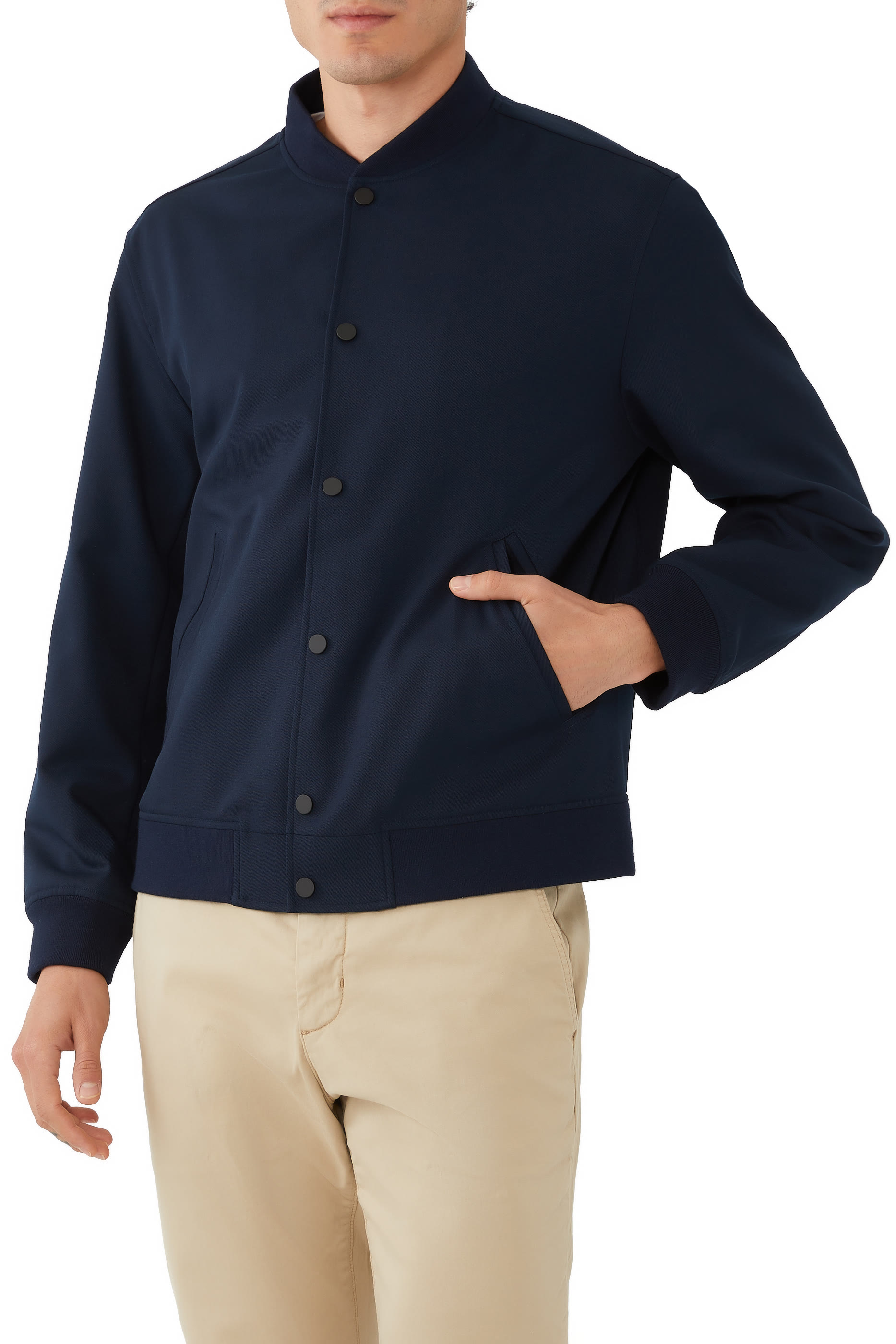 Textured Varsity Jacket