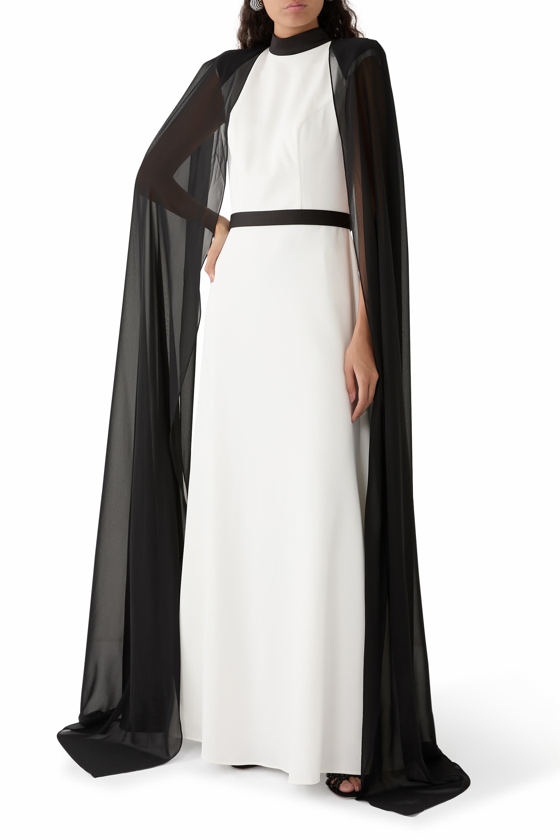 Cape Sleeve Gown