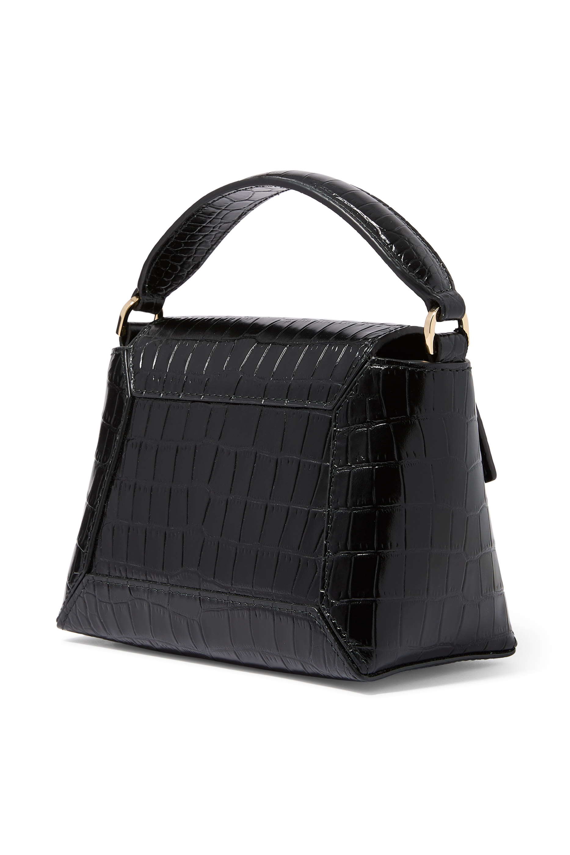 Mosaic Nano Croc-Embossed Handbag