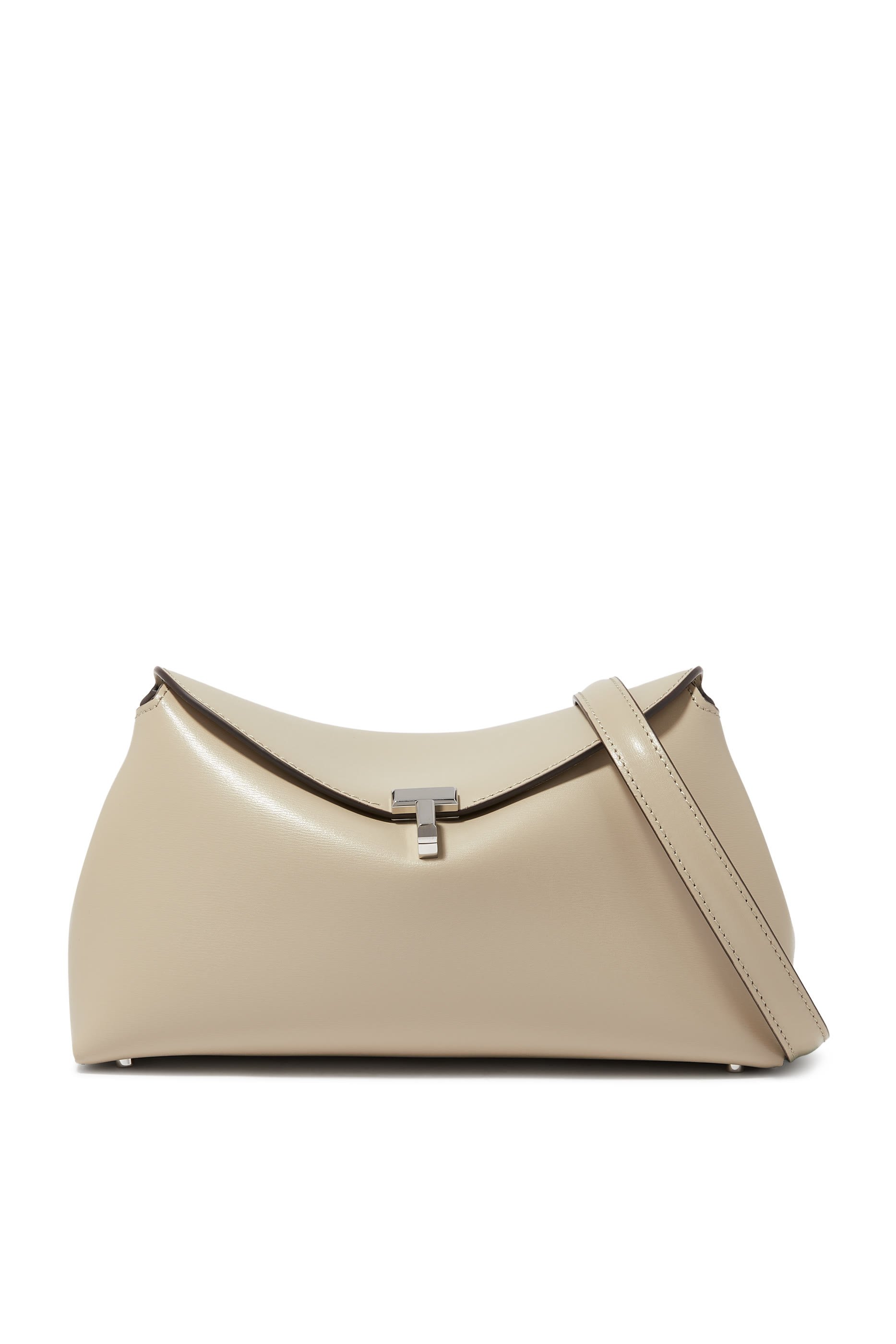 T-Lock Leather Clutch