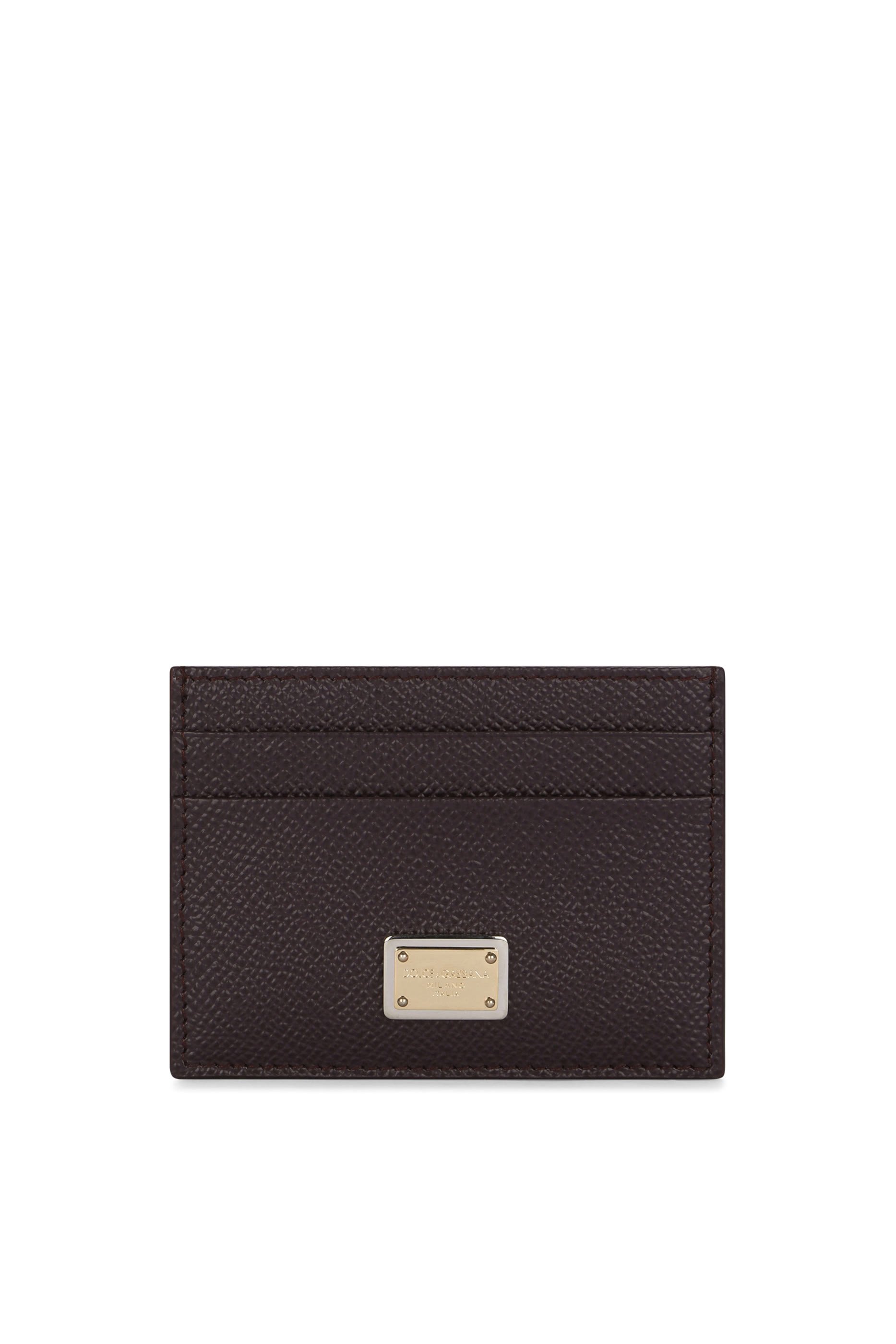 Logo Calfskin Card Holder