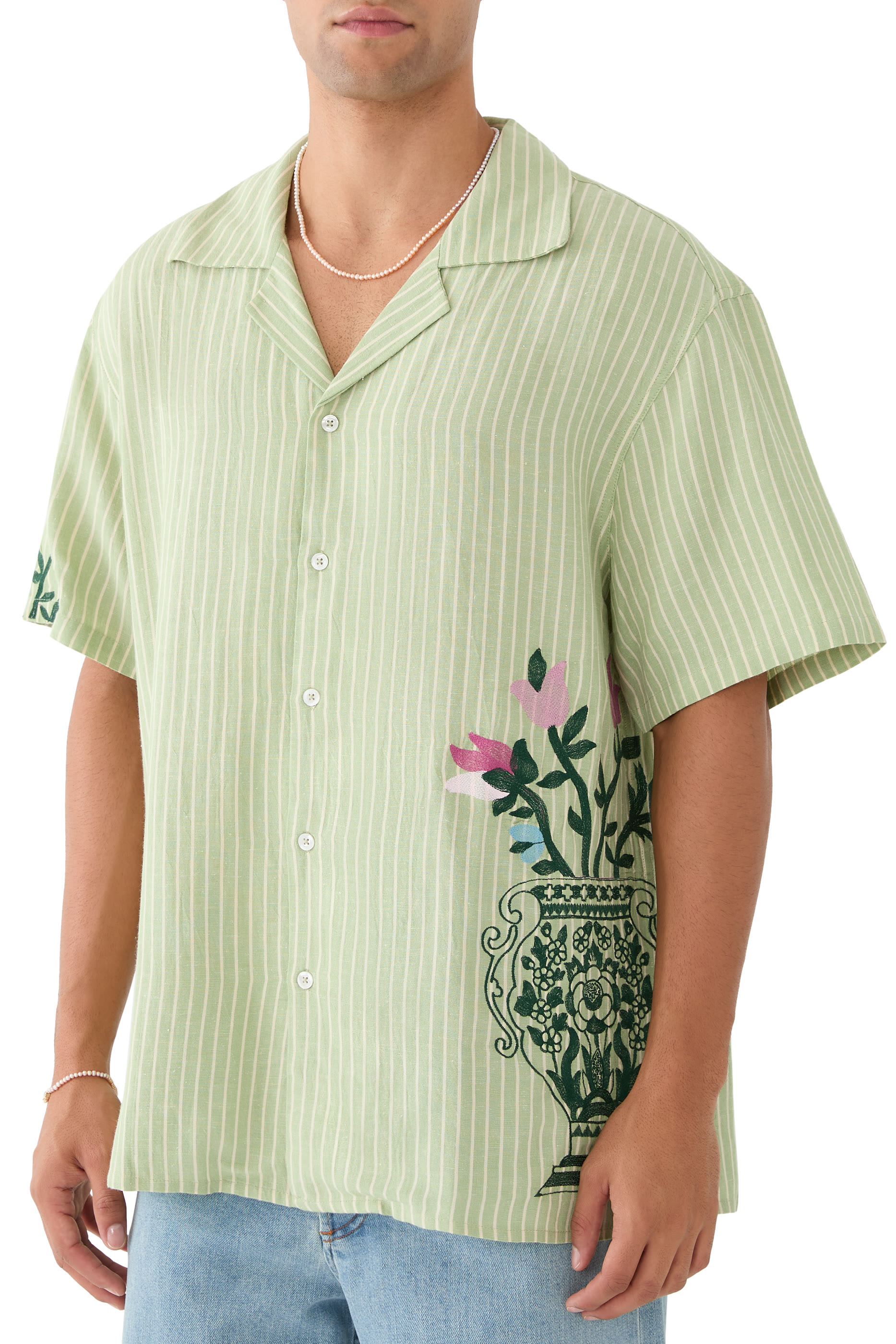 La Chemise Rayée Fleurs