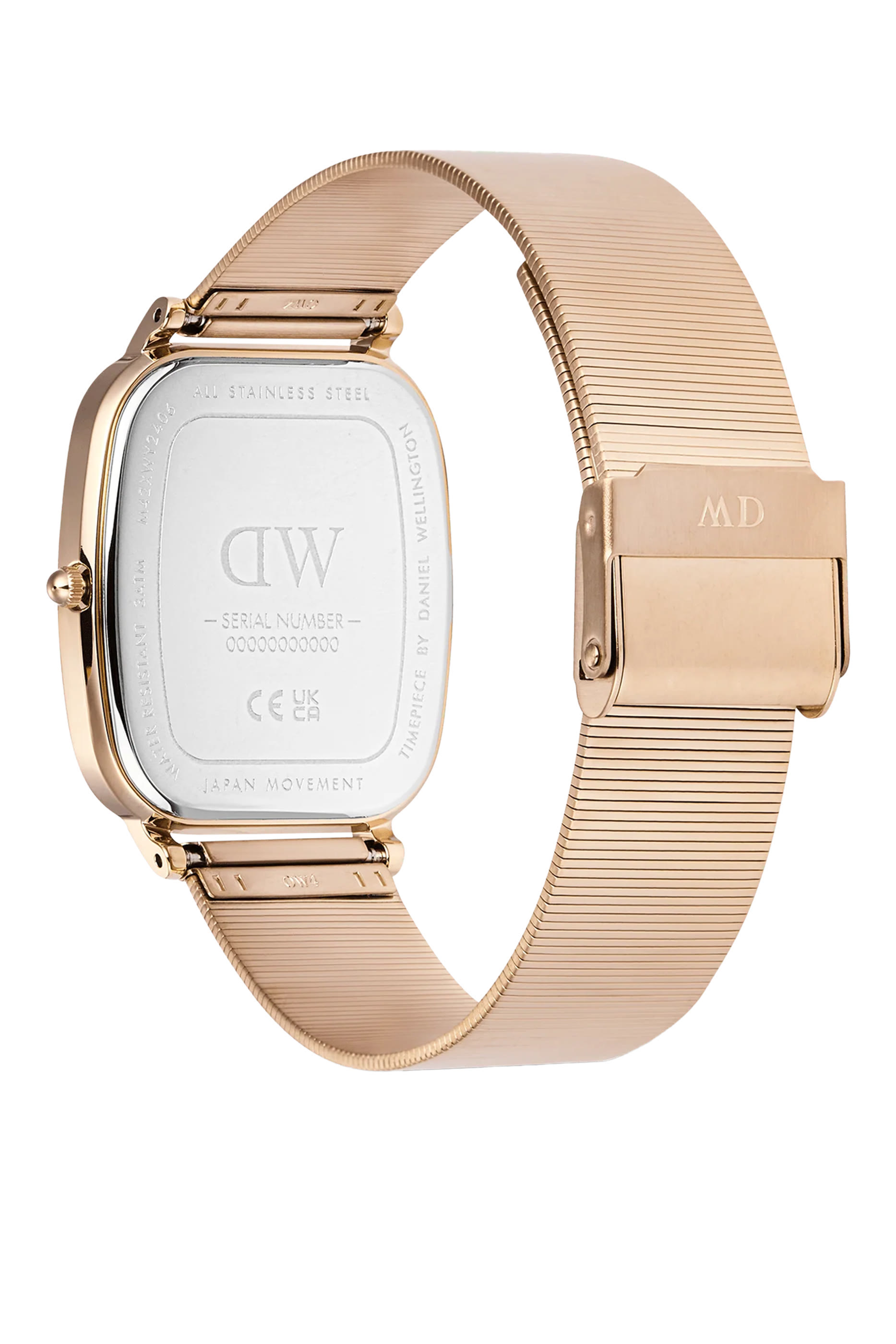 Marlon Wire Linen Watch, Stainless Steel