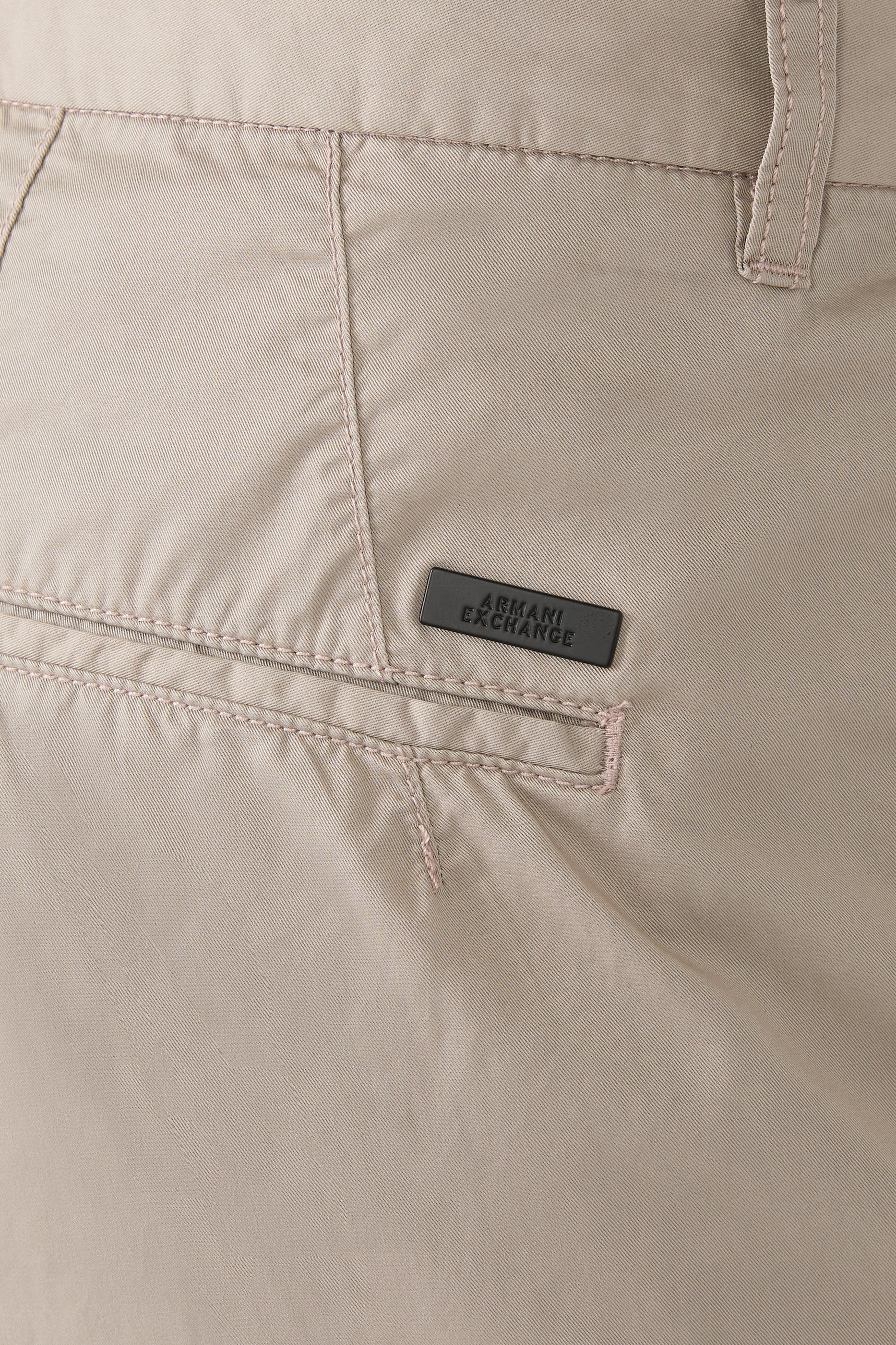 Straight Cotton Twill Trousers