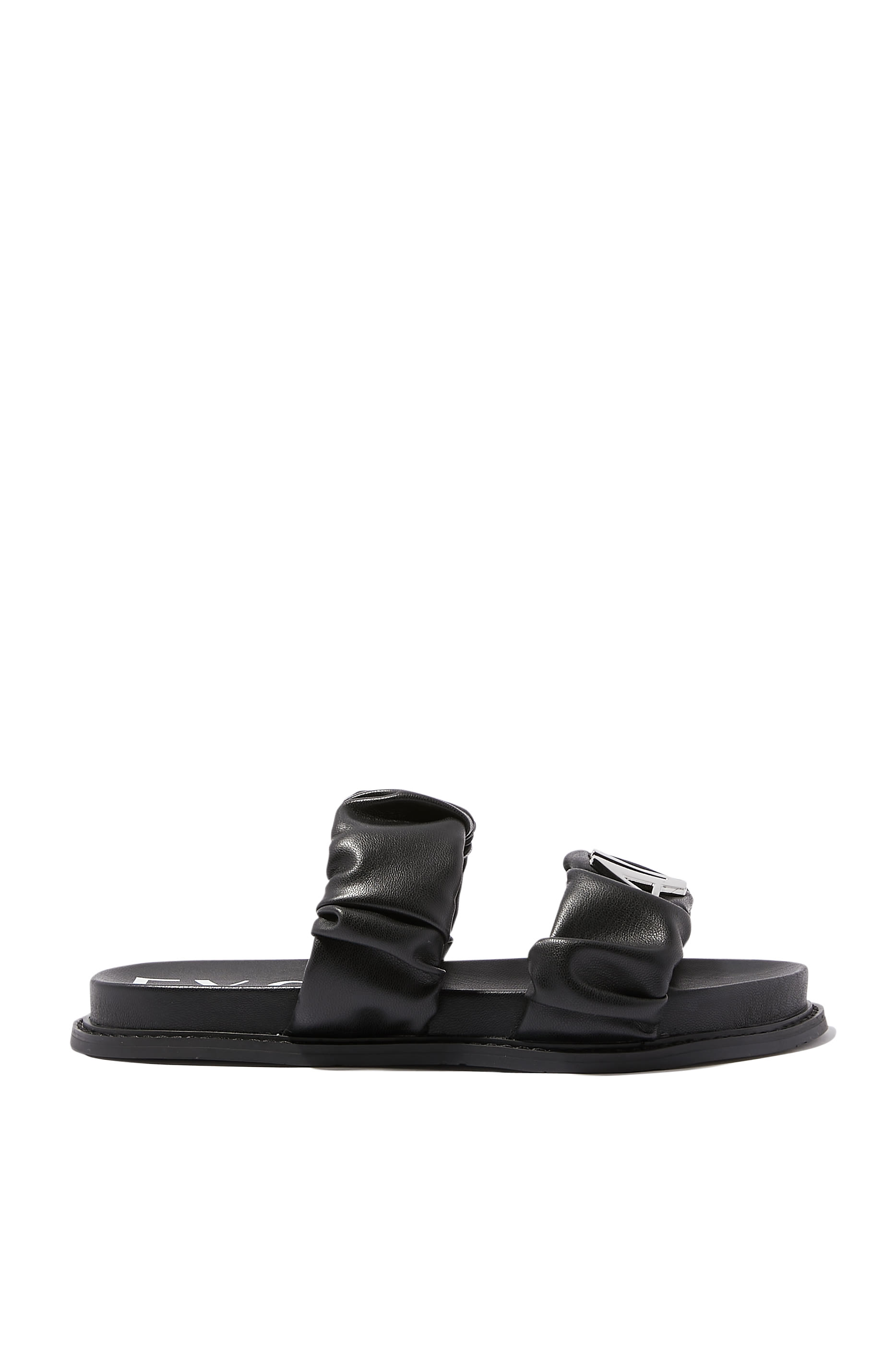 Aretha Ruched Strap Slides