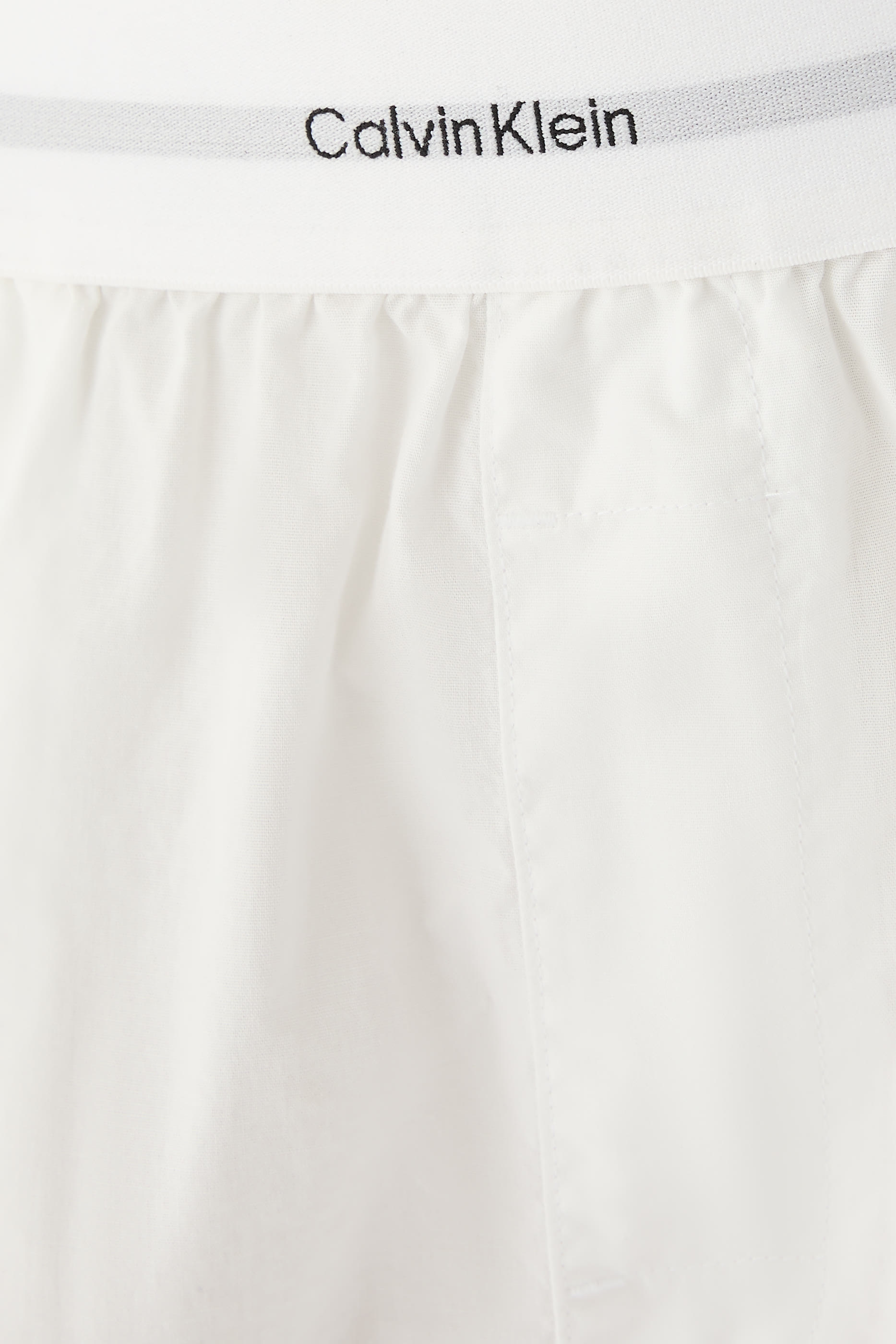 Logo Cotton Poplin Pajama Shorts