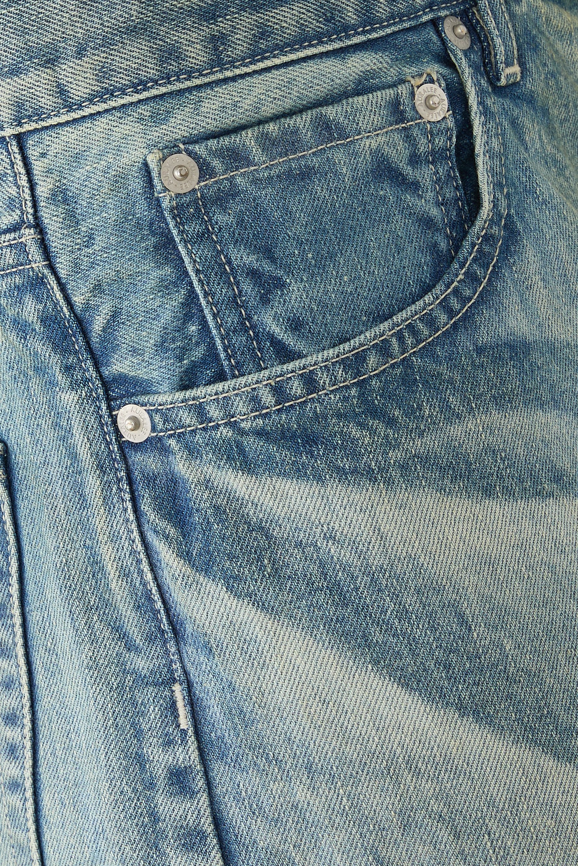  Selvedge Faded Heavy Denim Wide Pants