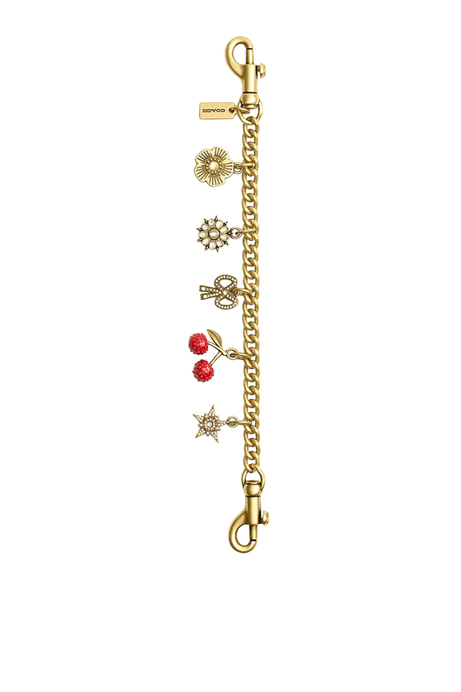 Crystal Motif Chain Bag Charm