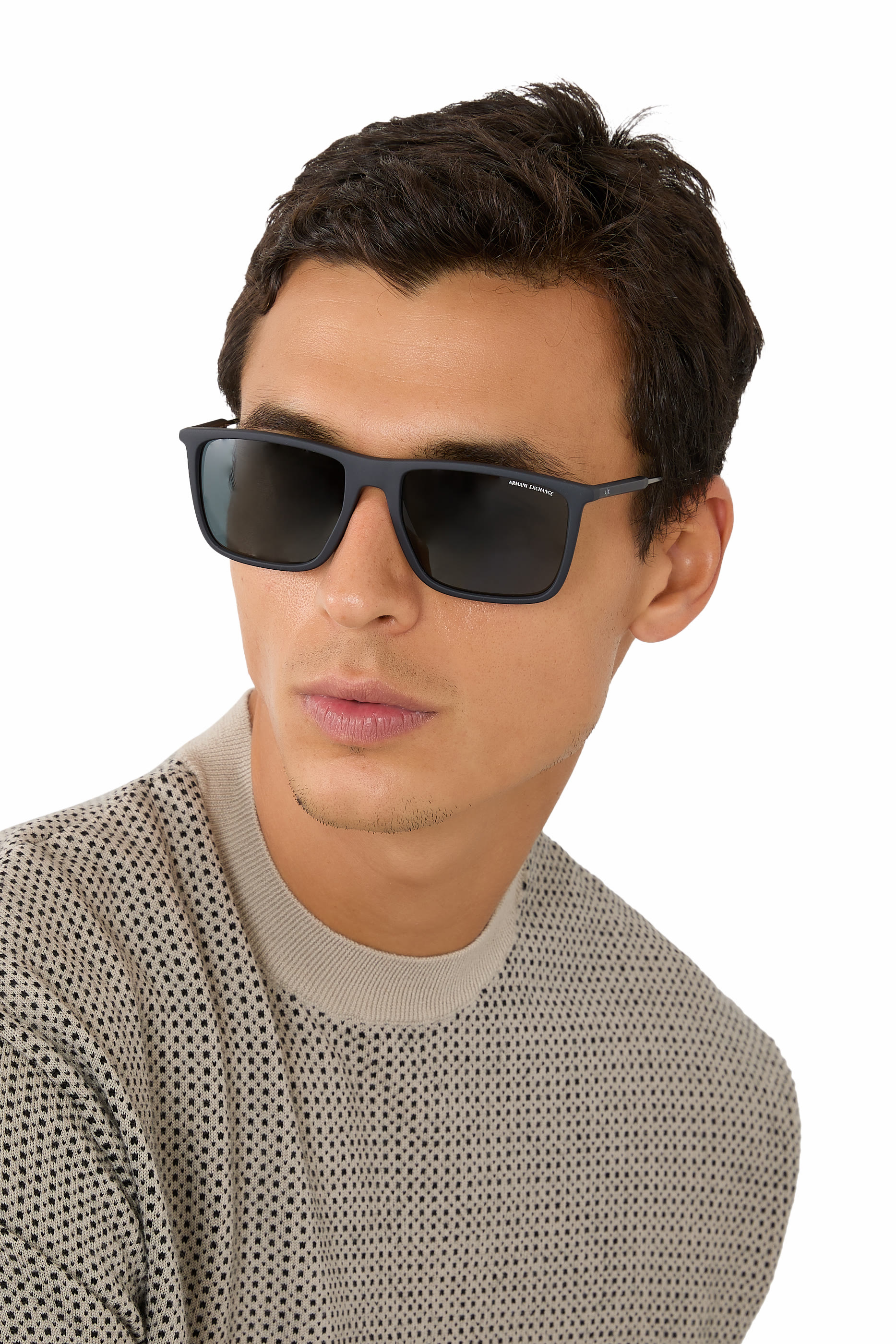 Bolt Detail Square Sunglasses