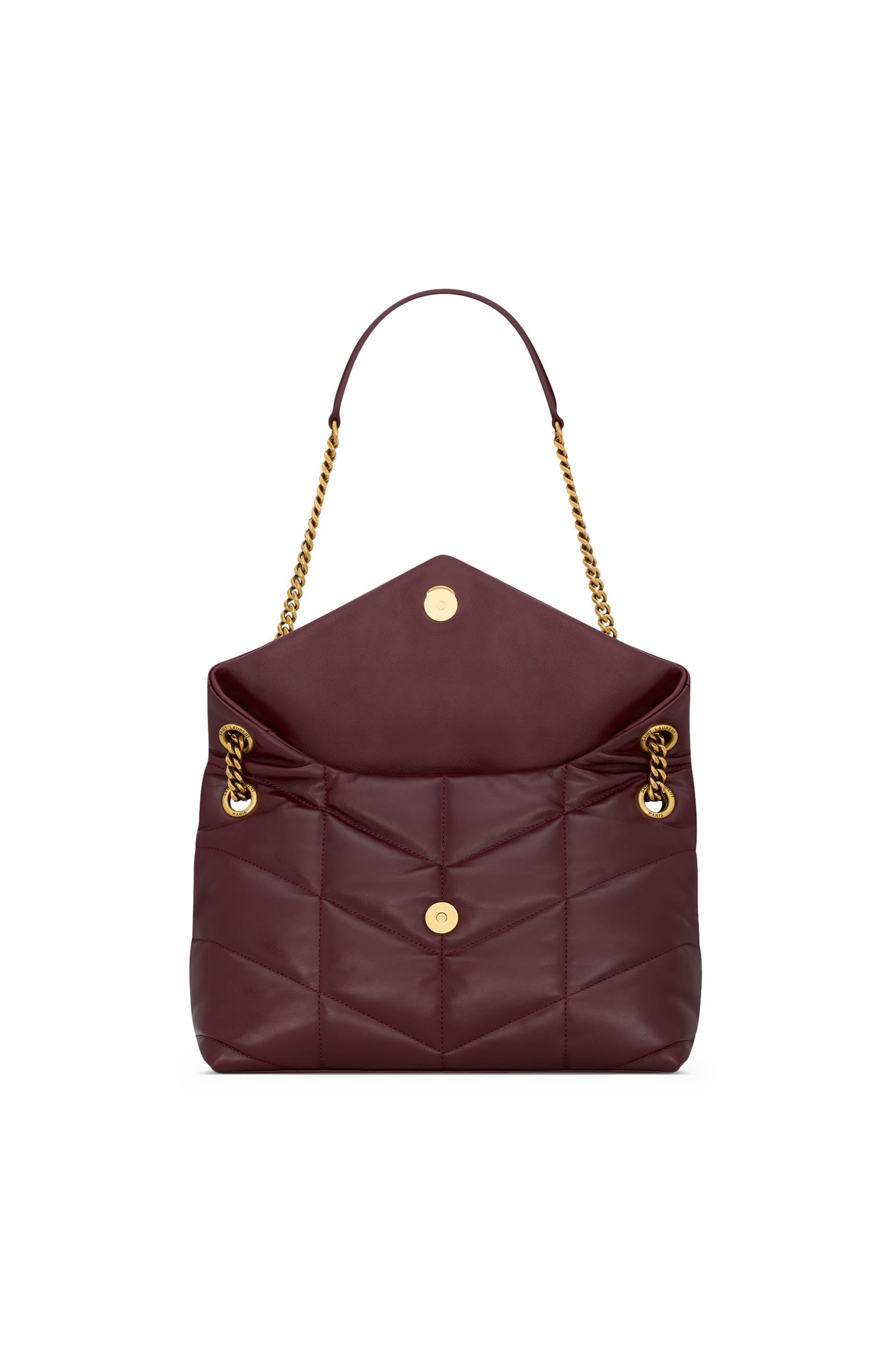 Puffer Small Shoulder Bag in Shiny Leather