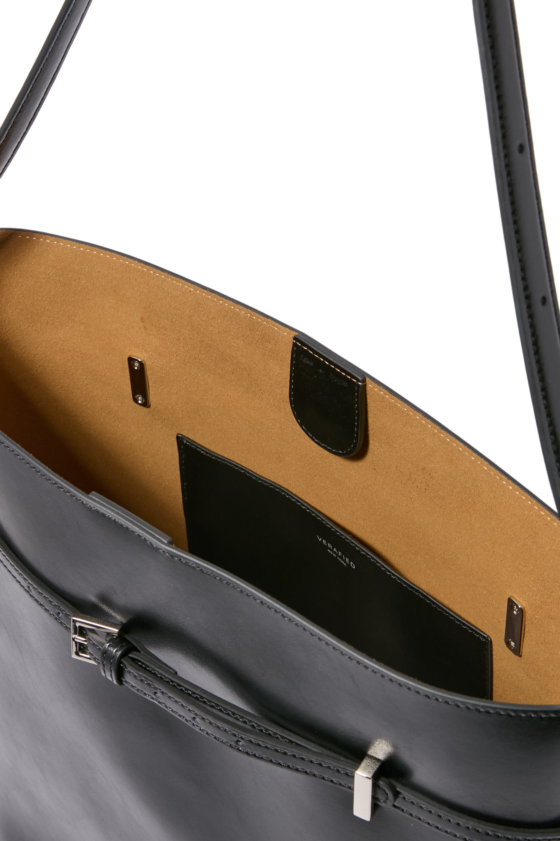 Belted Leather Tote Bag 